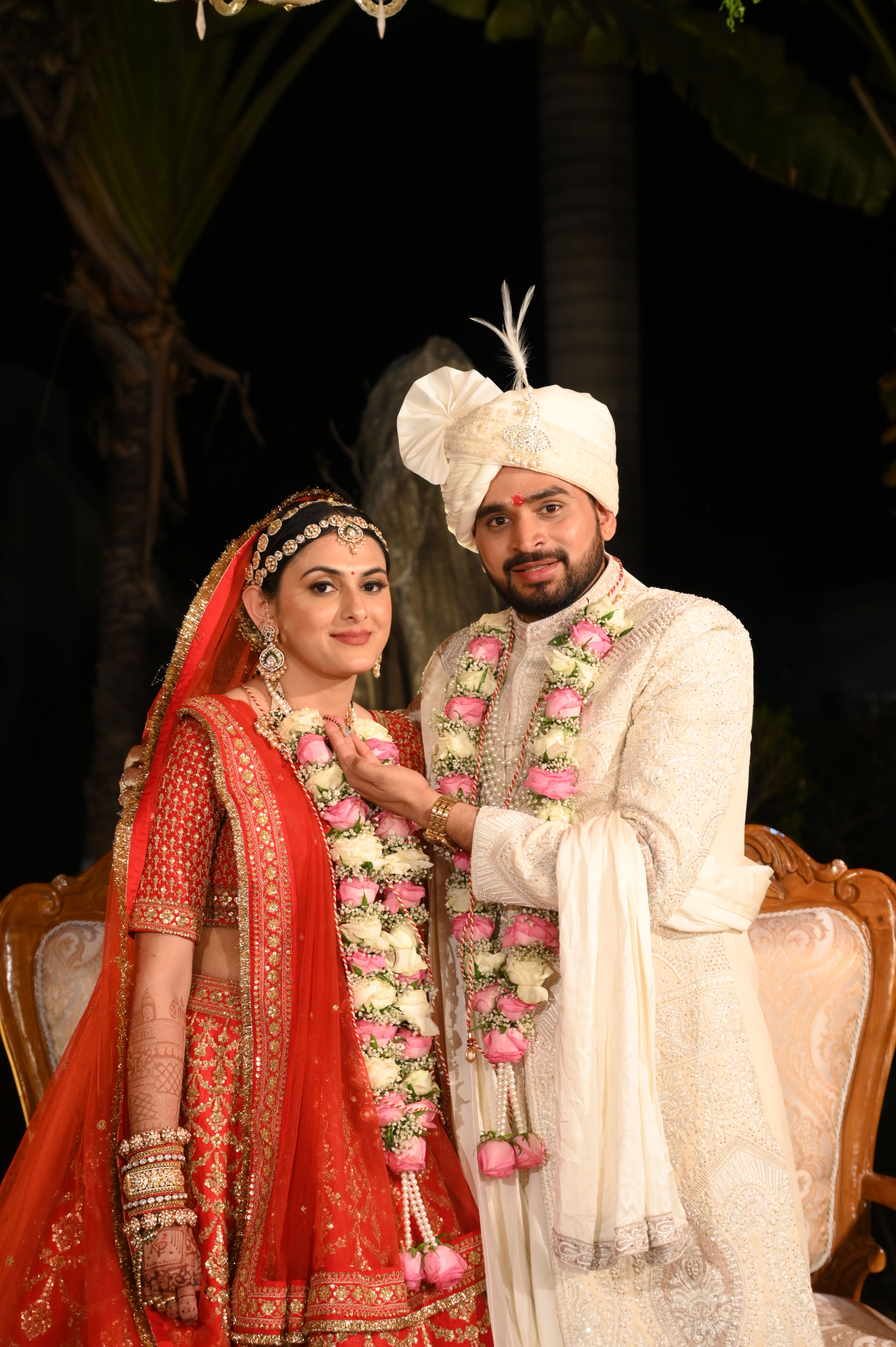 Krina Patel (bride) and Pushkal Patel Patel (groom)