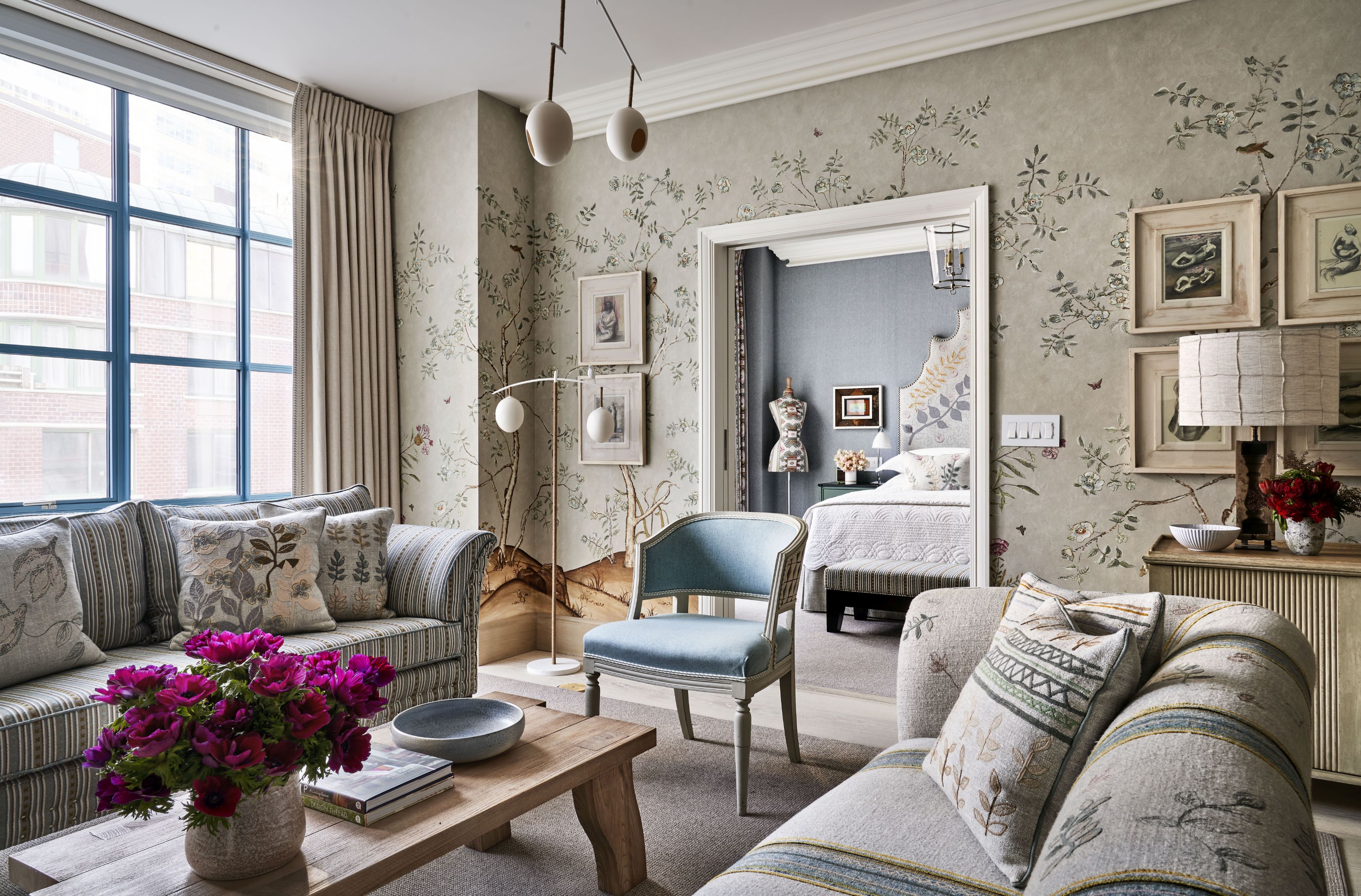 Interior design at the Warren Street Hotel Songbird Suite