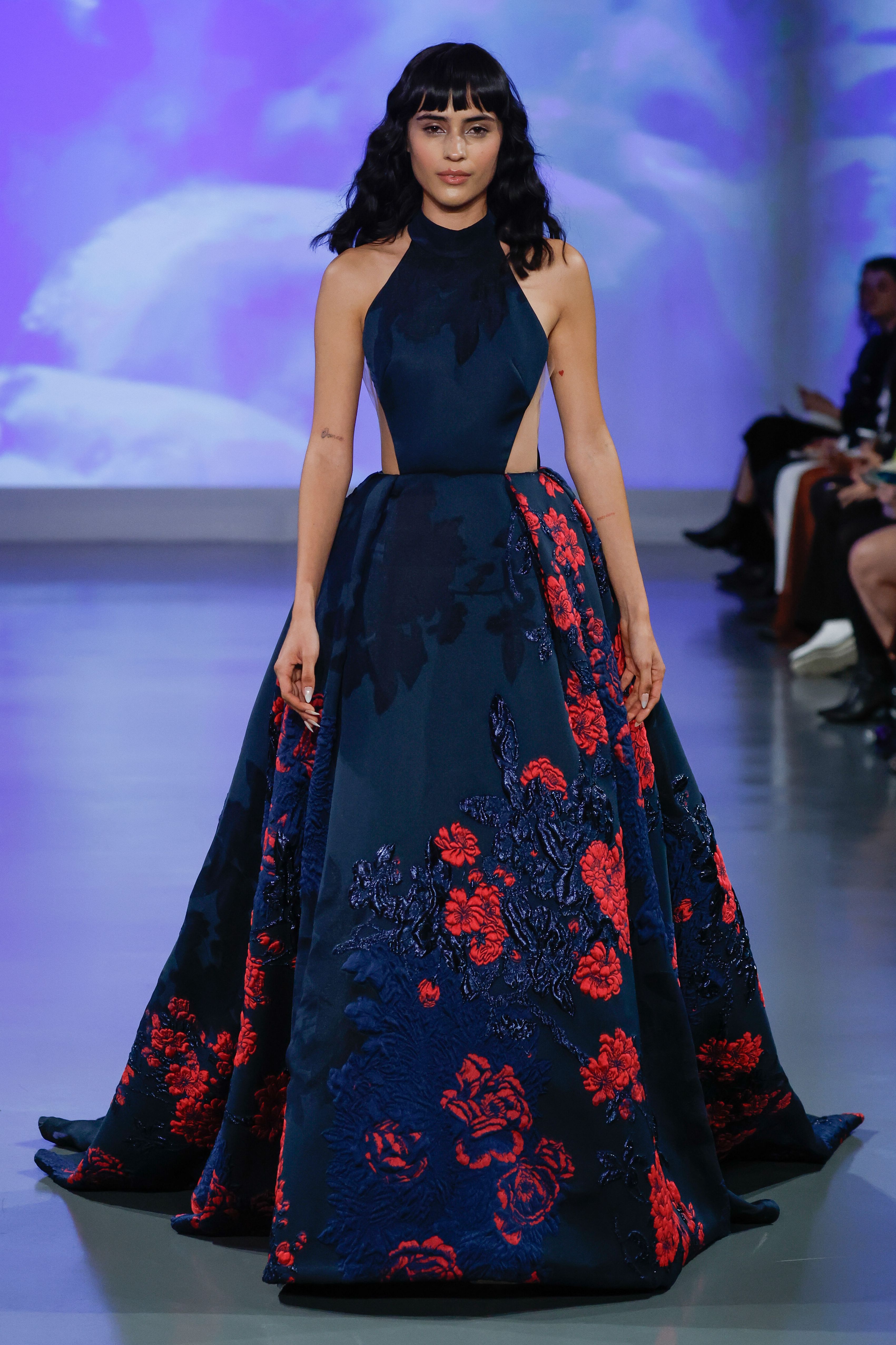 Ines Di Santo Couture Spring/Summer 2025—Inari - Modern cut-out alter ballgown with open back.