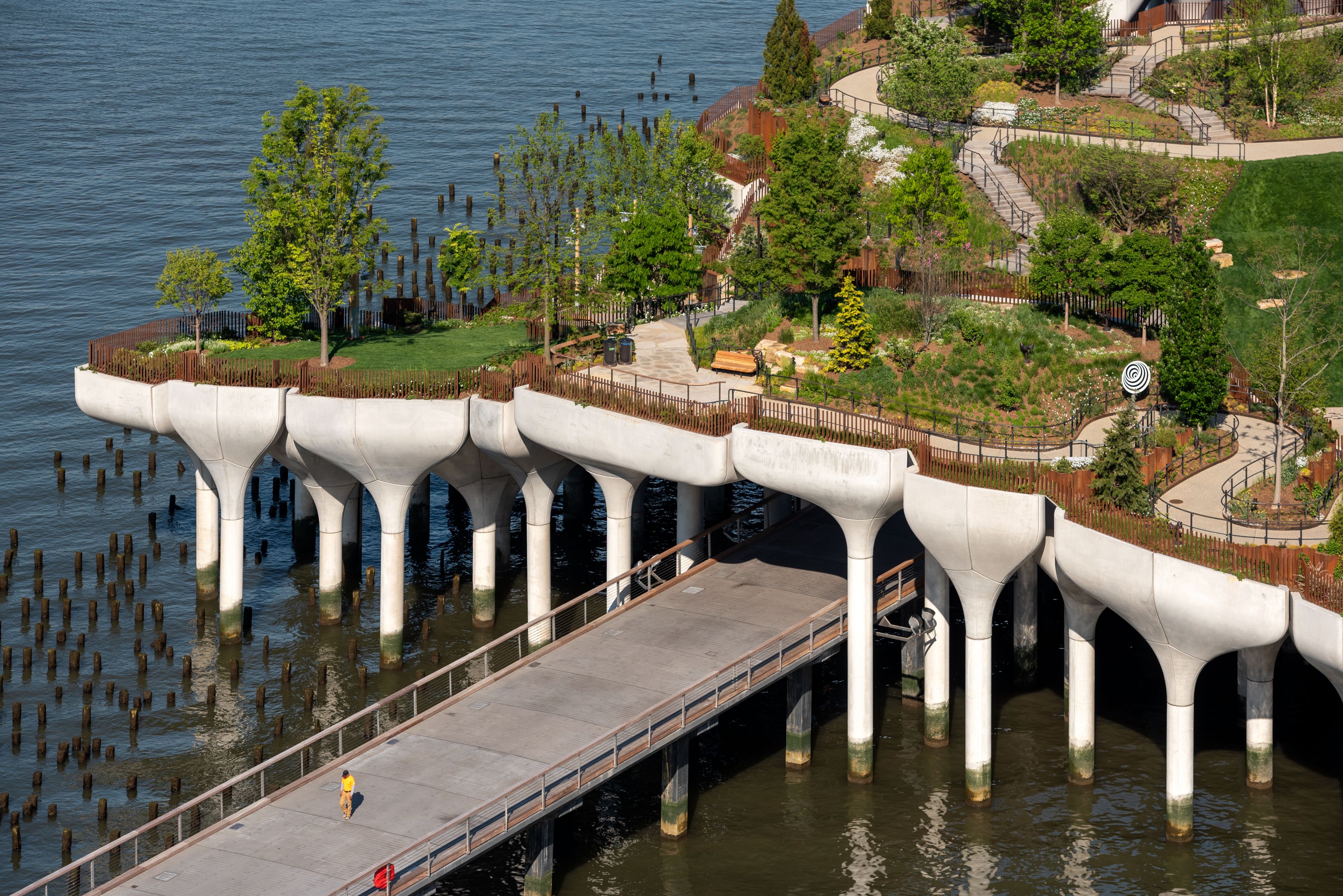 Heatherwick Architects created Little Island, a new public park on the Hudson River, serving as a sanctuary for both people and wildlife.