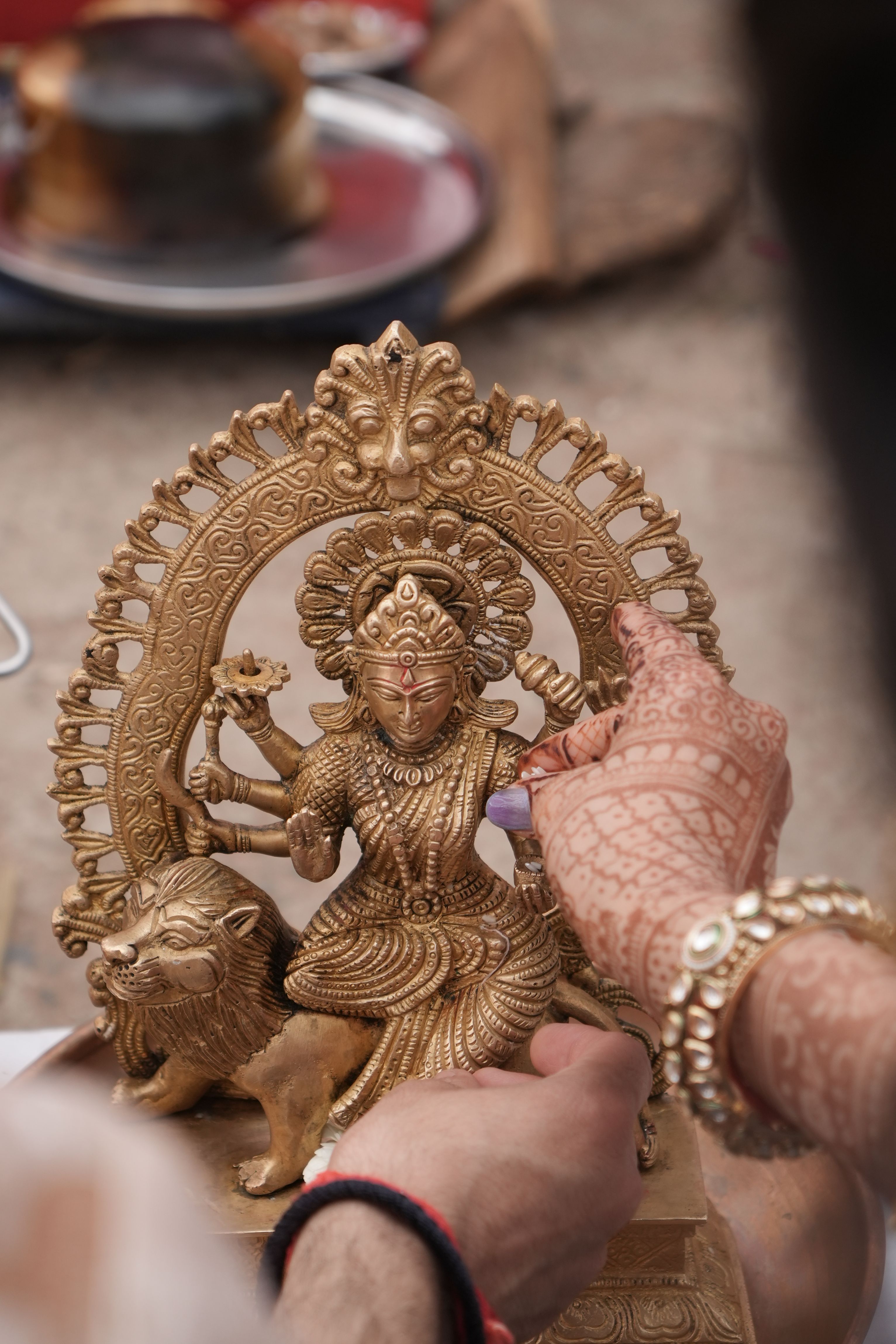 Ashta Bhuja Dhari Simba Vahini Durga - The Hindu goddess Durga