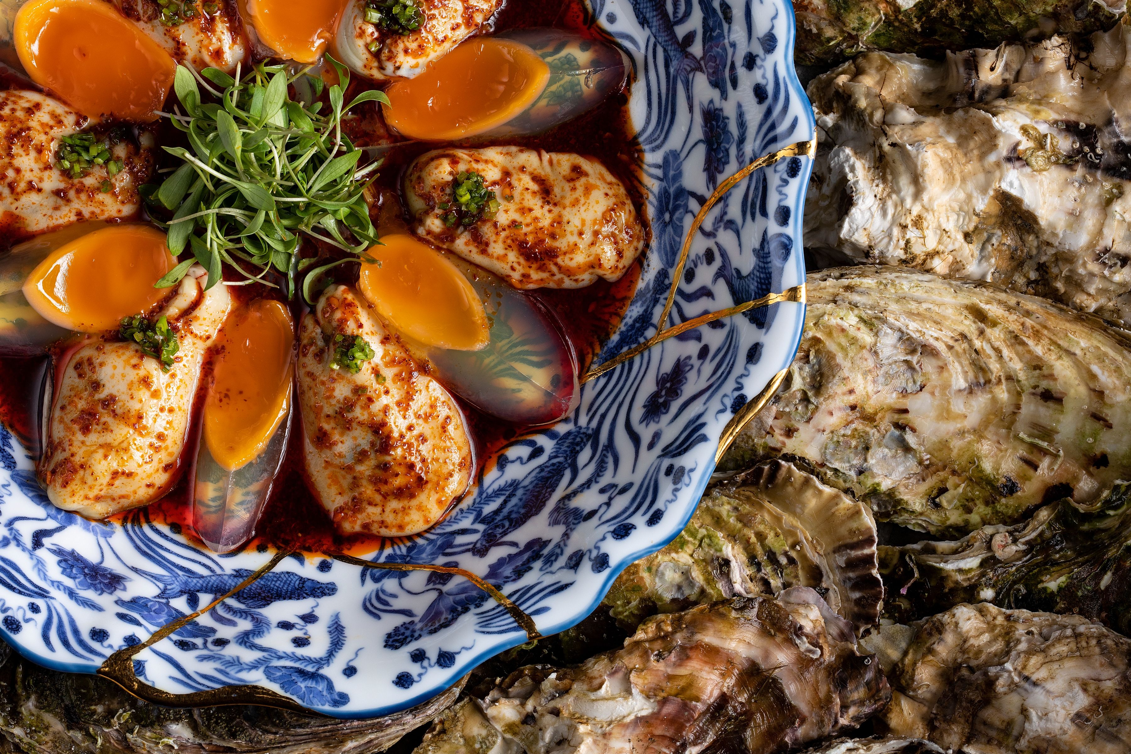 WING - Japanese Oyster and Century Egg in Housemade Chili Sauce