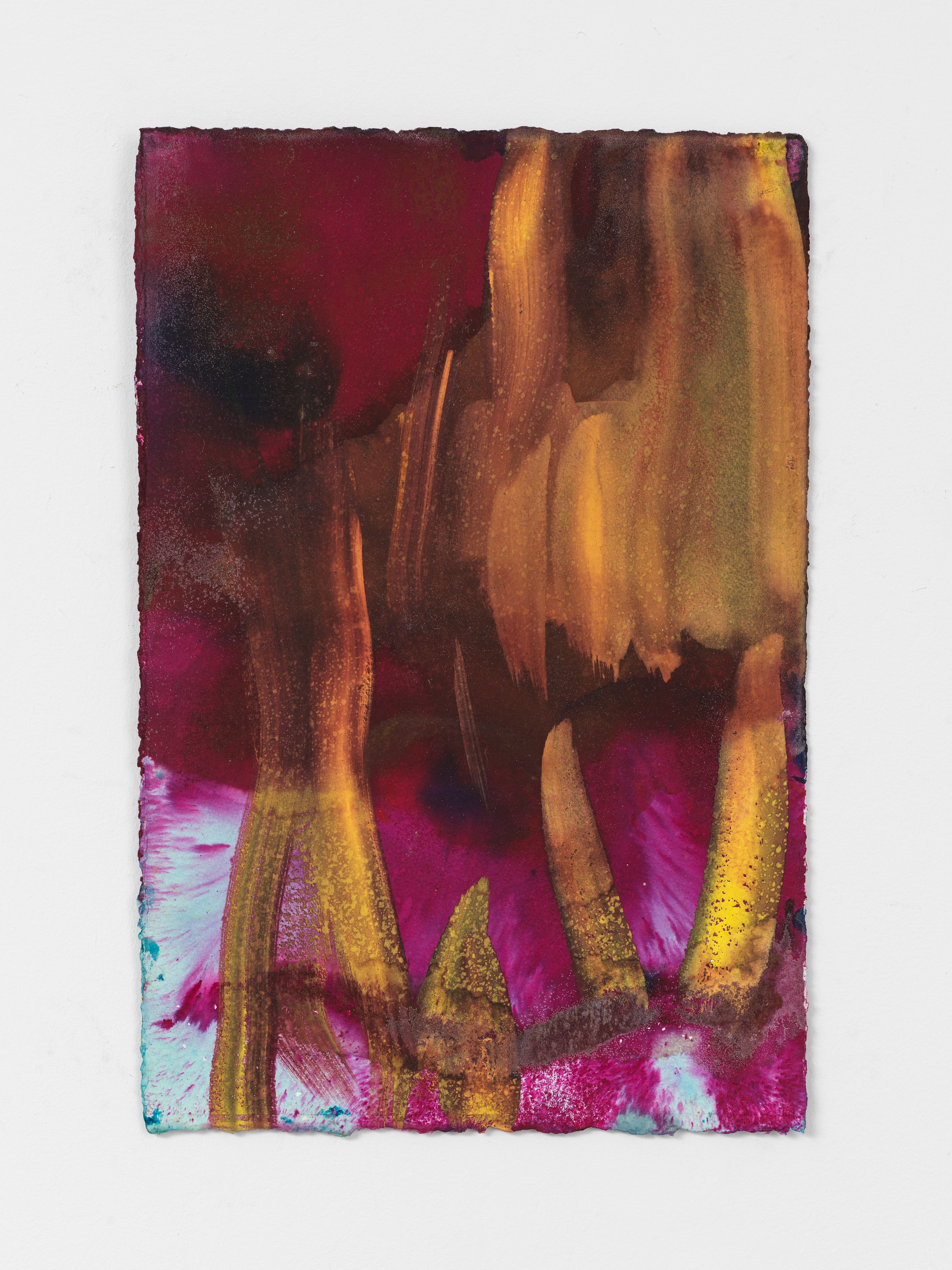 JM Mangazaou V 2023 Cold process dye & gouache on watercolour paper 58x38cm