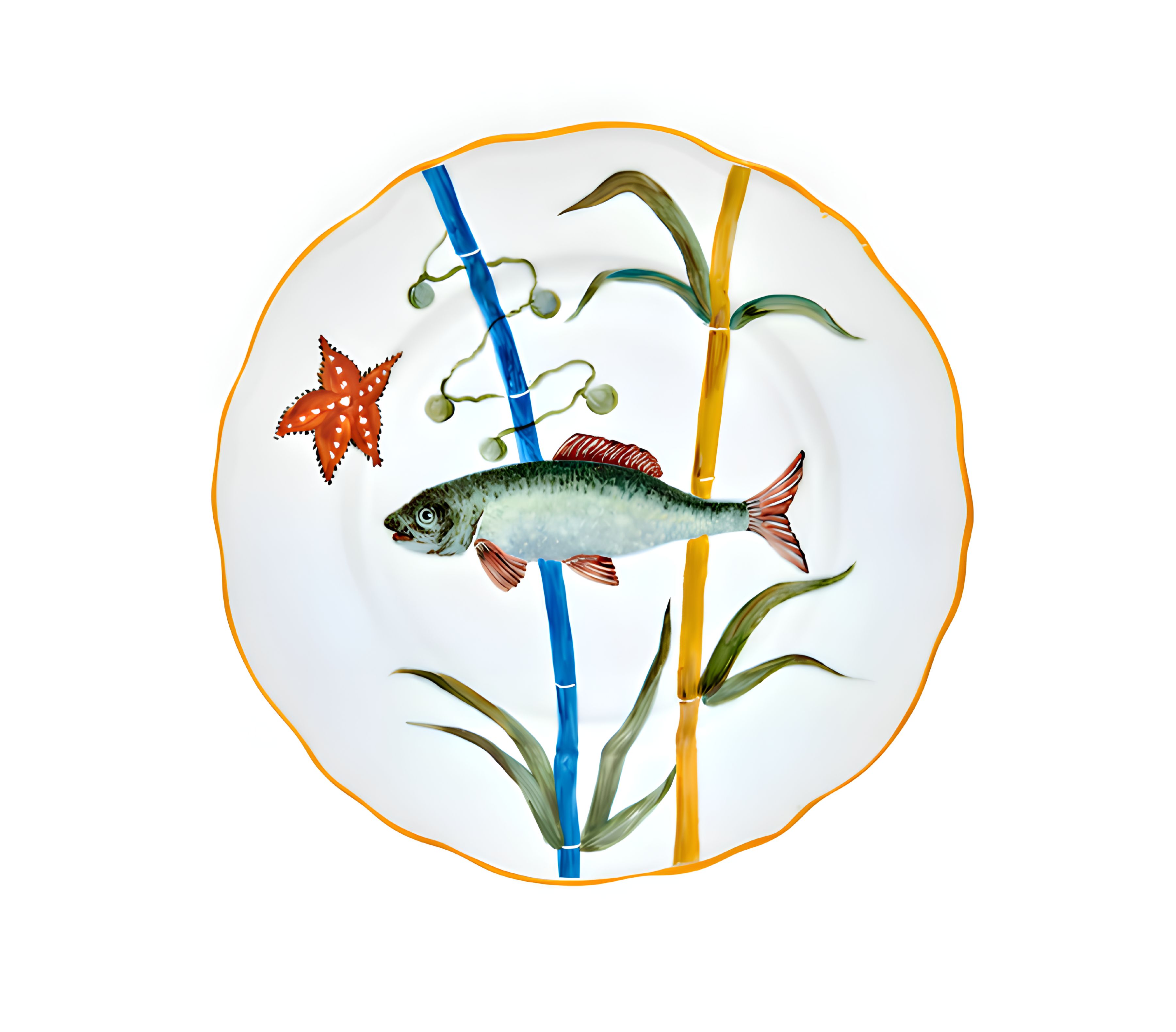 Fish & Bamboo Dinner Plate