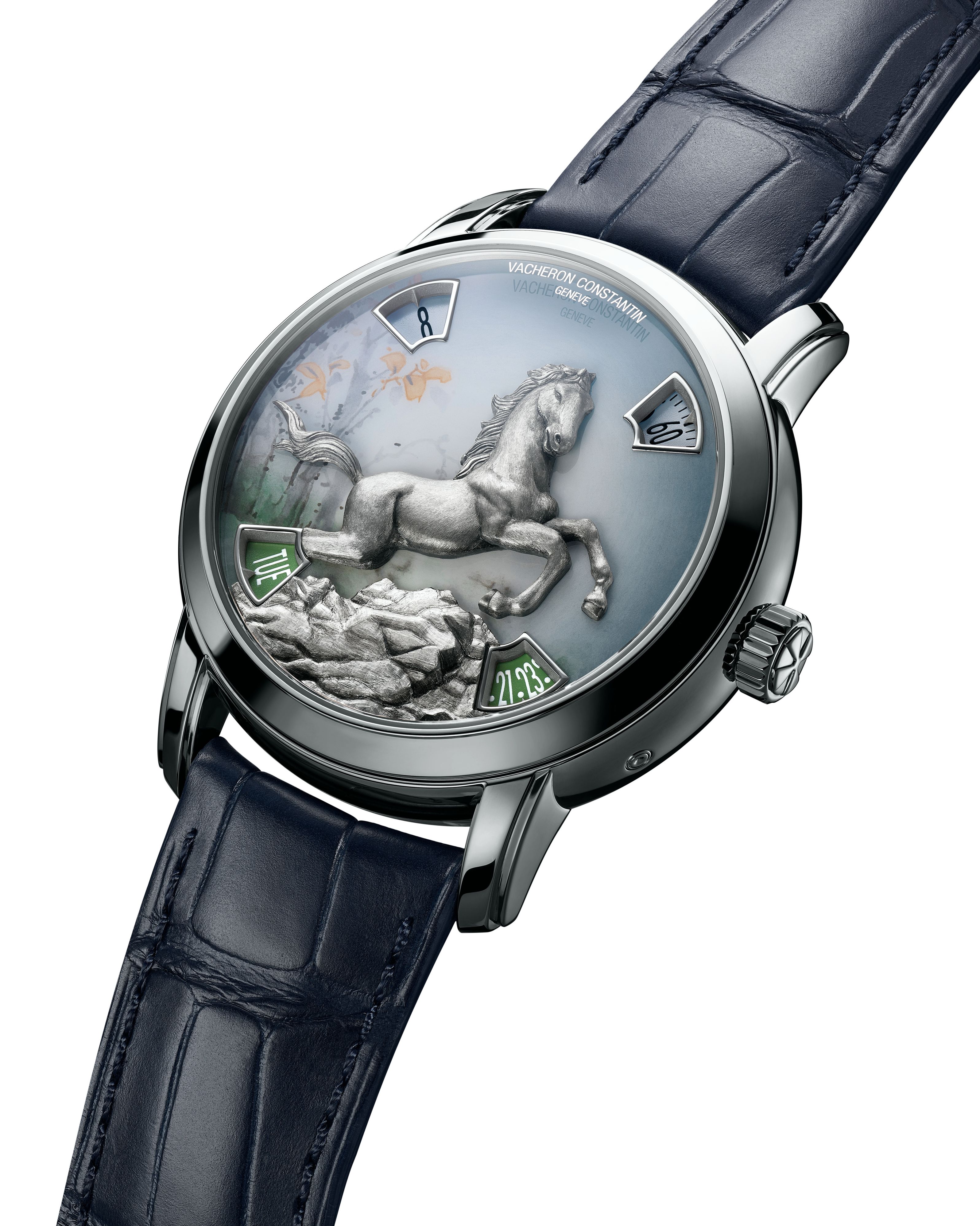 Vacheron Constantin combines engraving and miniature enamelling to produce two exclusive limited editions, each consisting of 25 pieces, available in pink gold or platinum.