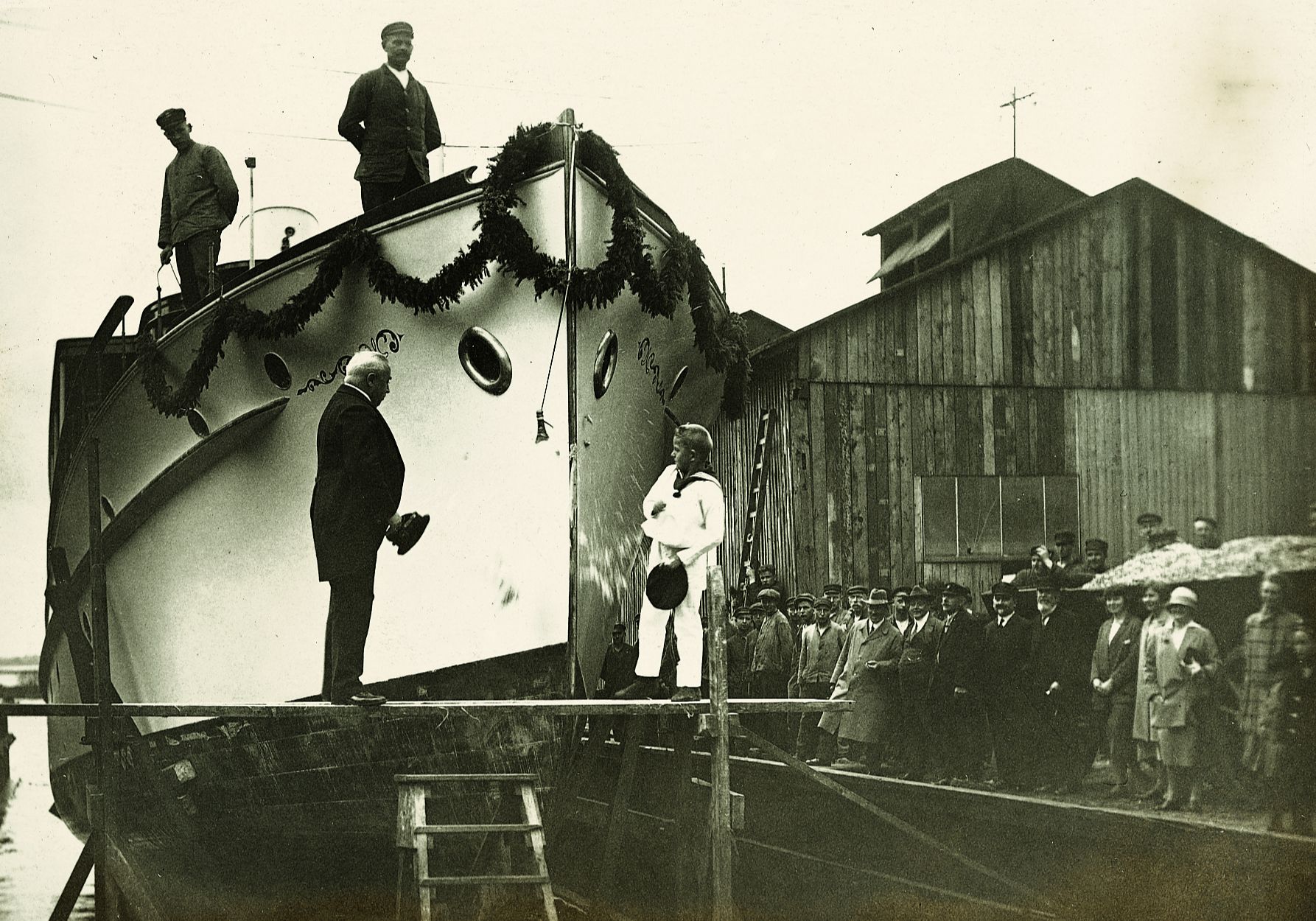 Christening of motor yacht SCOUT 1926