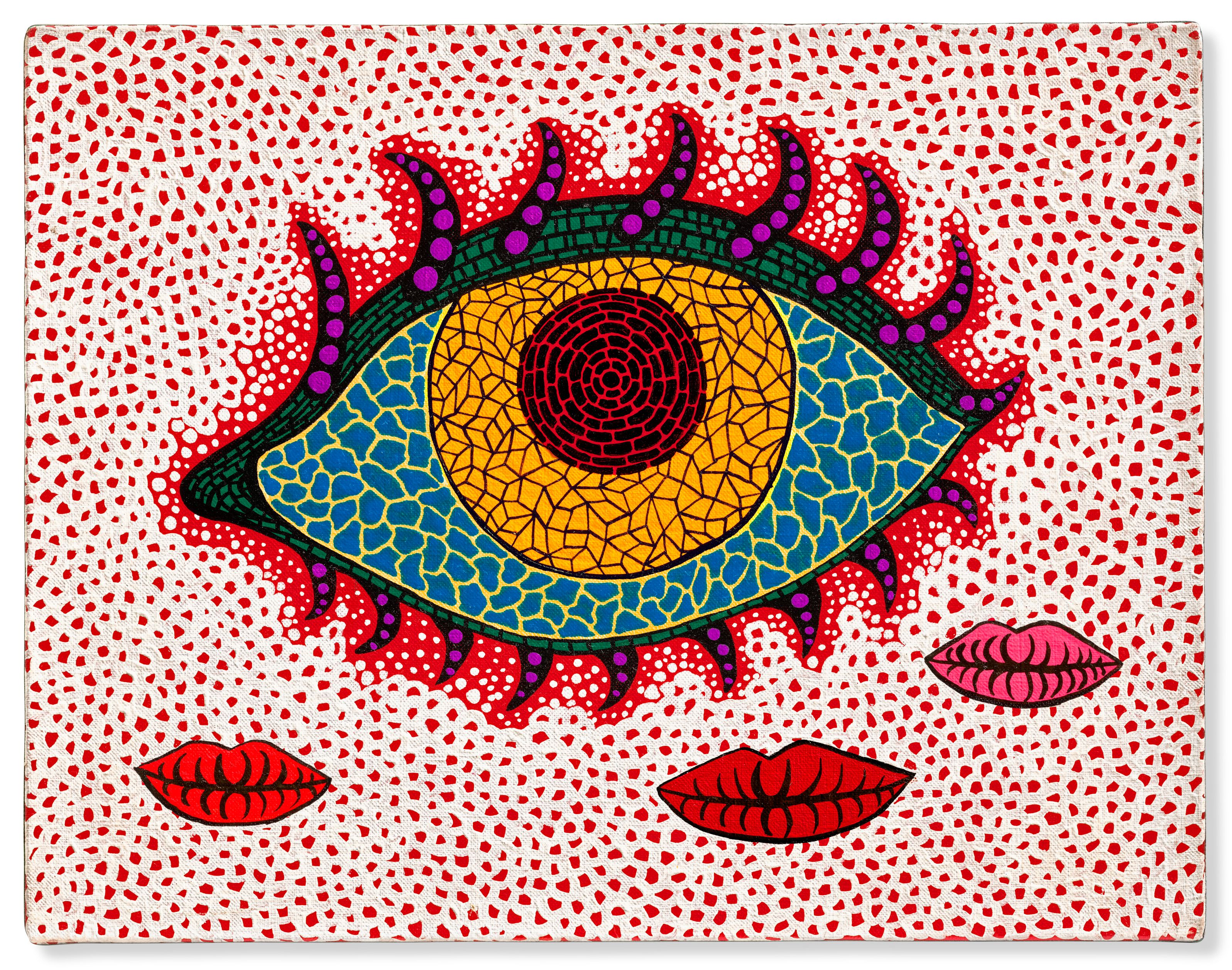 YAYOI KUSAMA Hitomi (Eye), 1989. Estimate: £300,000-500,000.