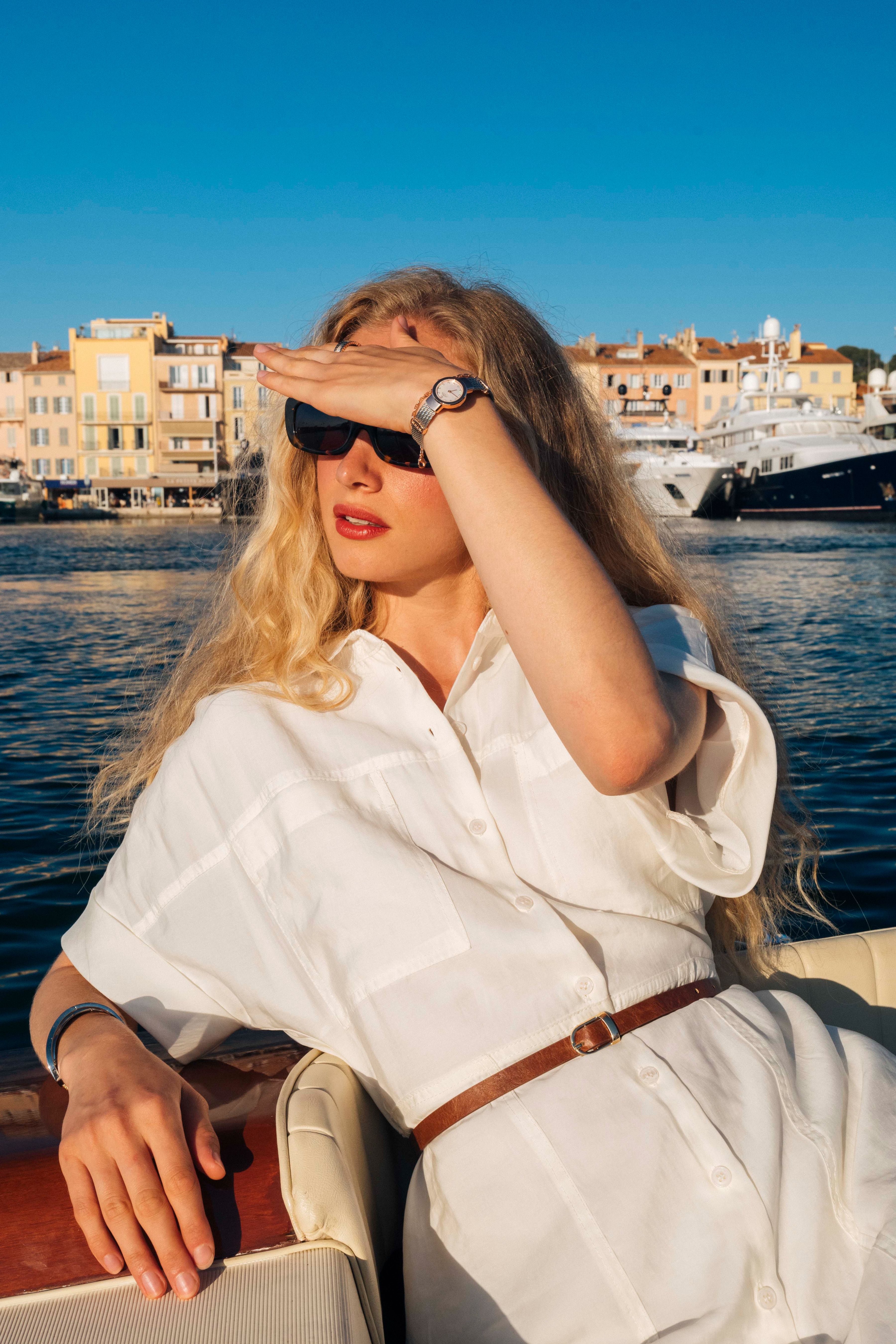 Model wearing a Charriol St-Tropez® collection