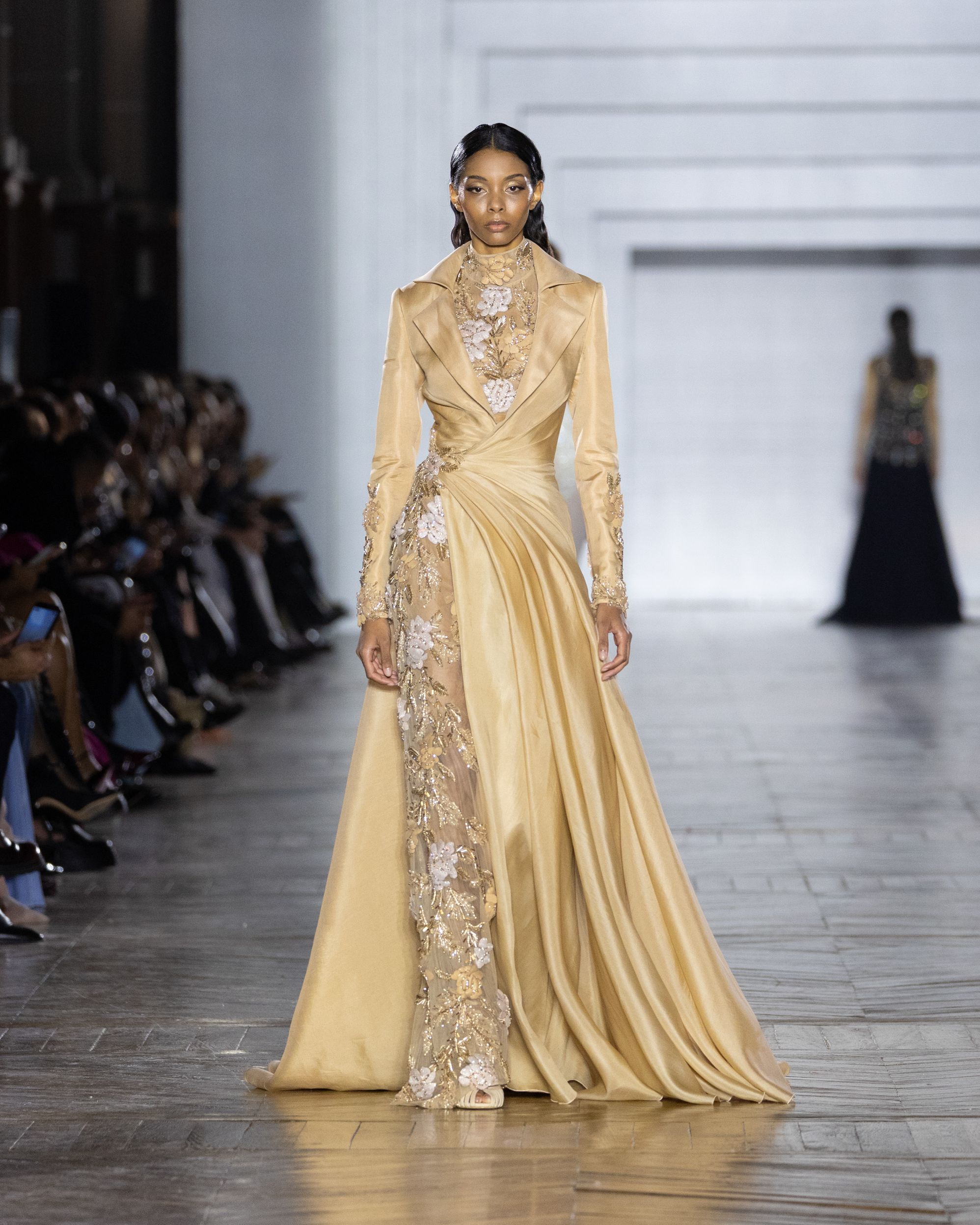 Tony Ward's Haute Couture Spring /Summer 2026 collection evokes crystalline tones that blend into pastels and metallic finishes