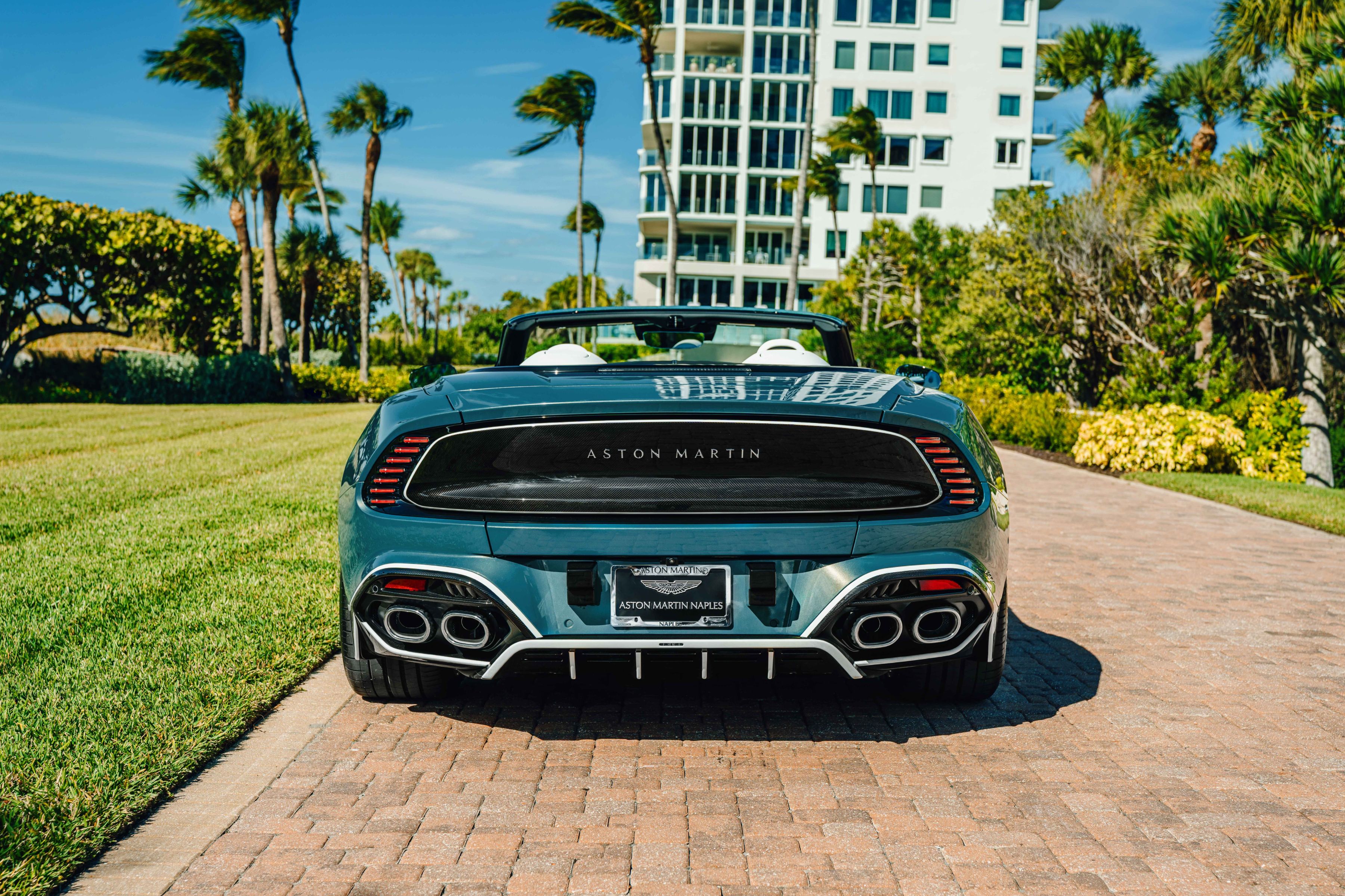 The one-of-a-kind Aston Martin Wave Edition Vanquish Volante is designed to replicate the movement of water and waves in the Florida Bay area