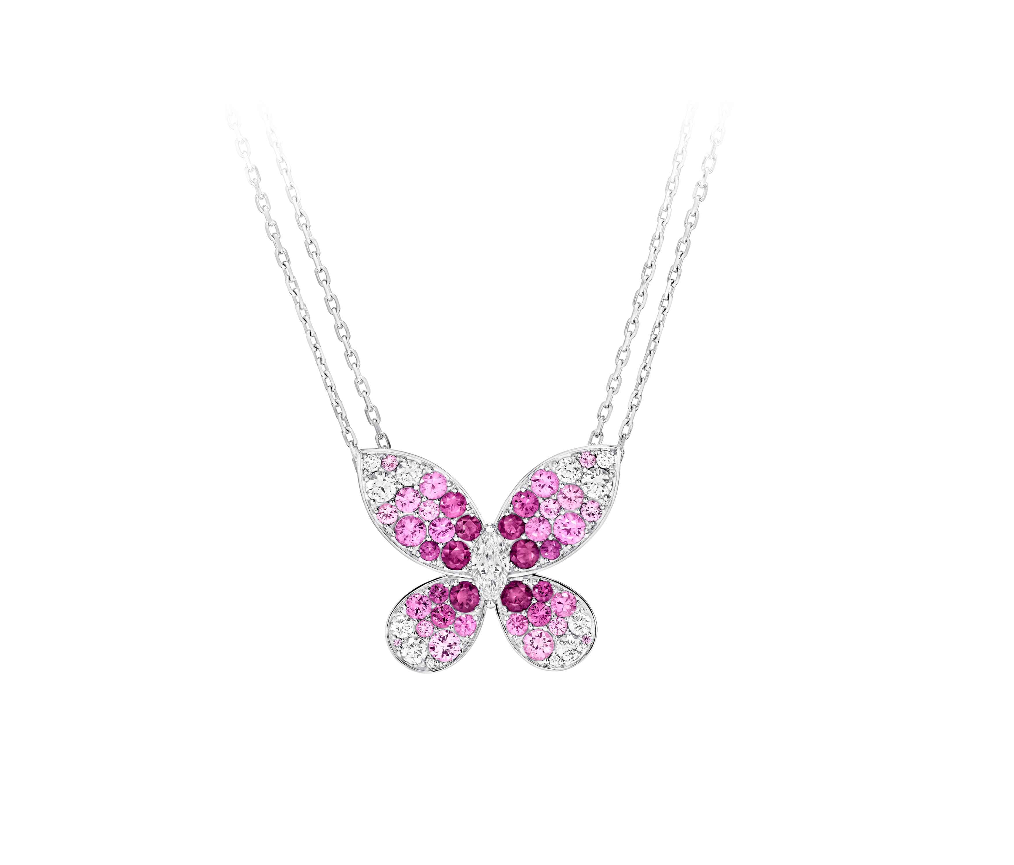 Graff Butterfly collection of necklaces, designs play with rhythm and balance,