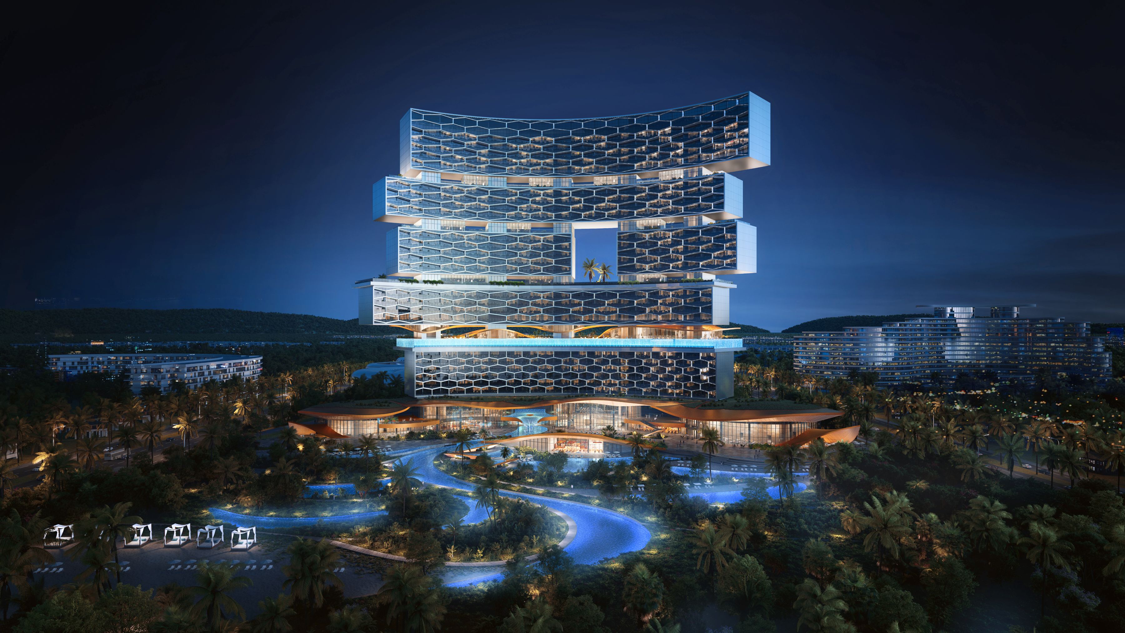 Sanya Horizons by Ole Scheeren - Night View