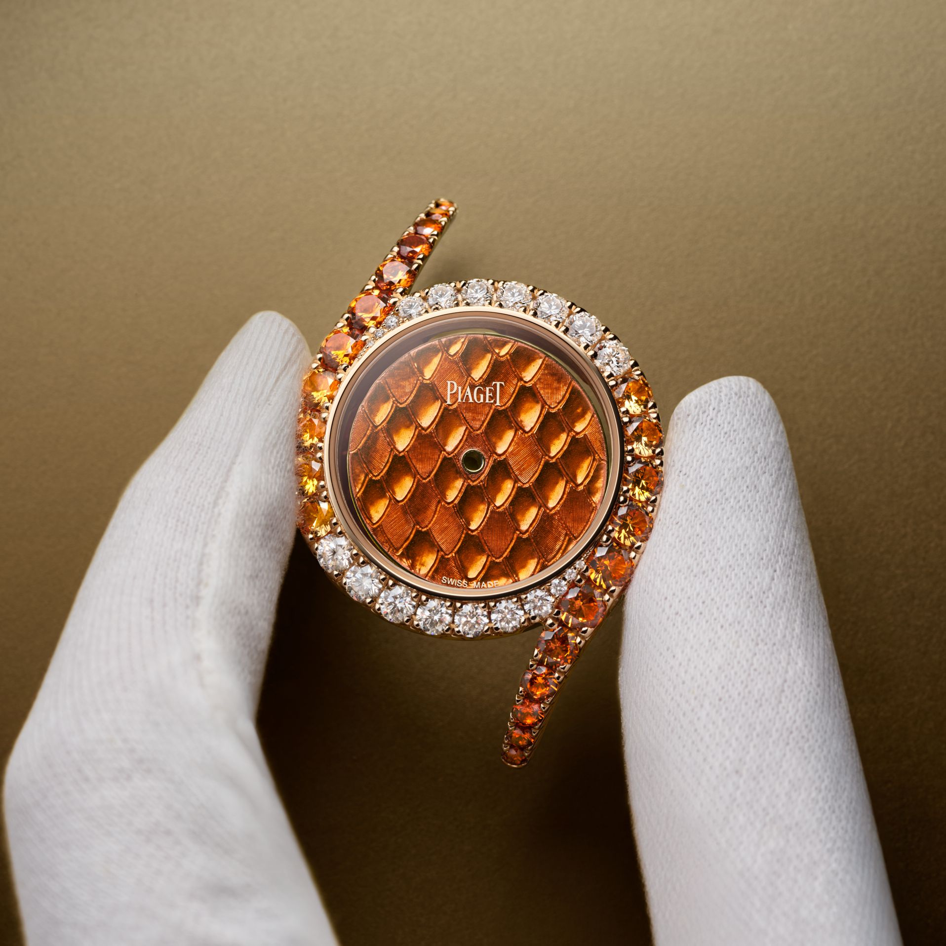 Piaget Limelight Gala jewelry watch orange enamel dial