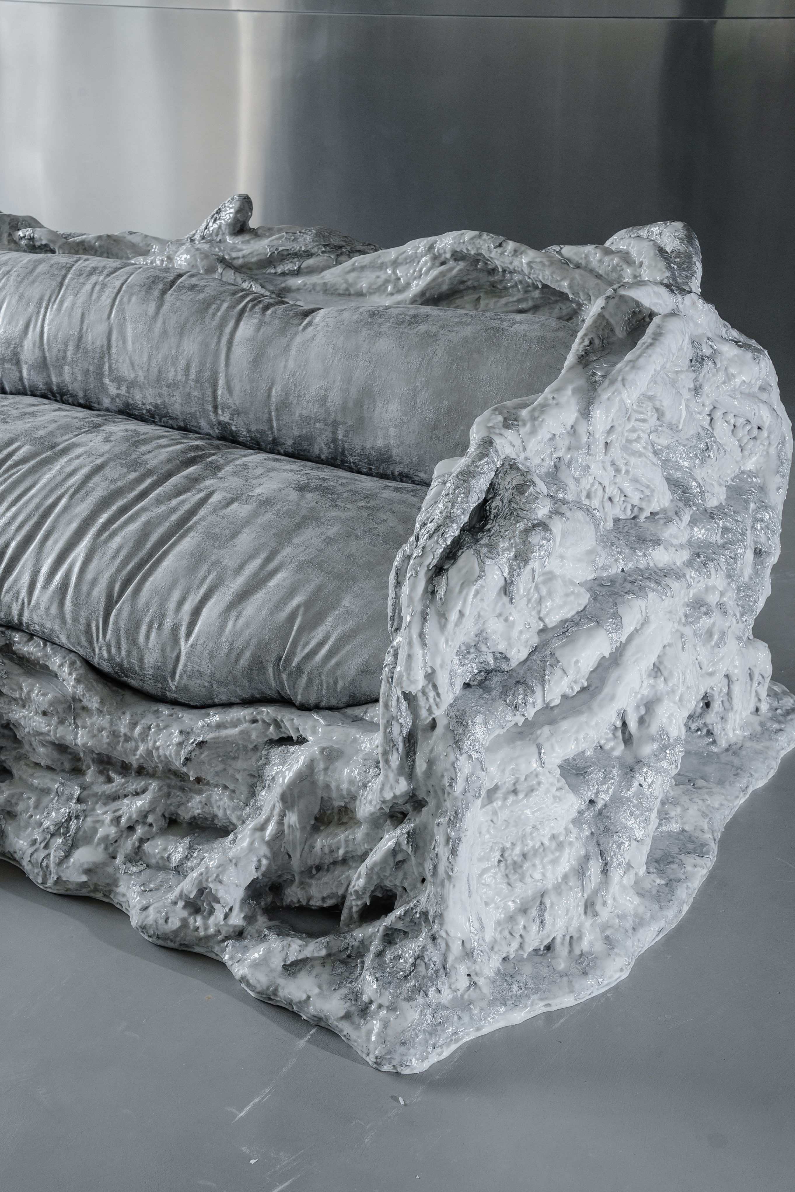 ROOT Sofa and ROOT Side table by Roham Shamekh, 2025.