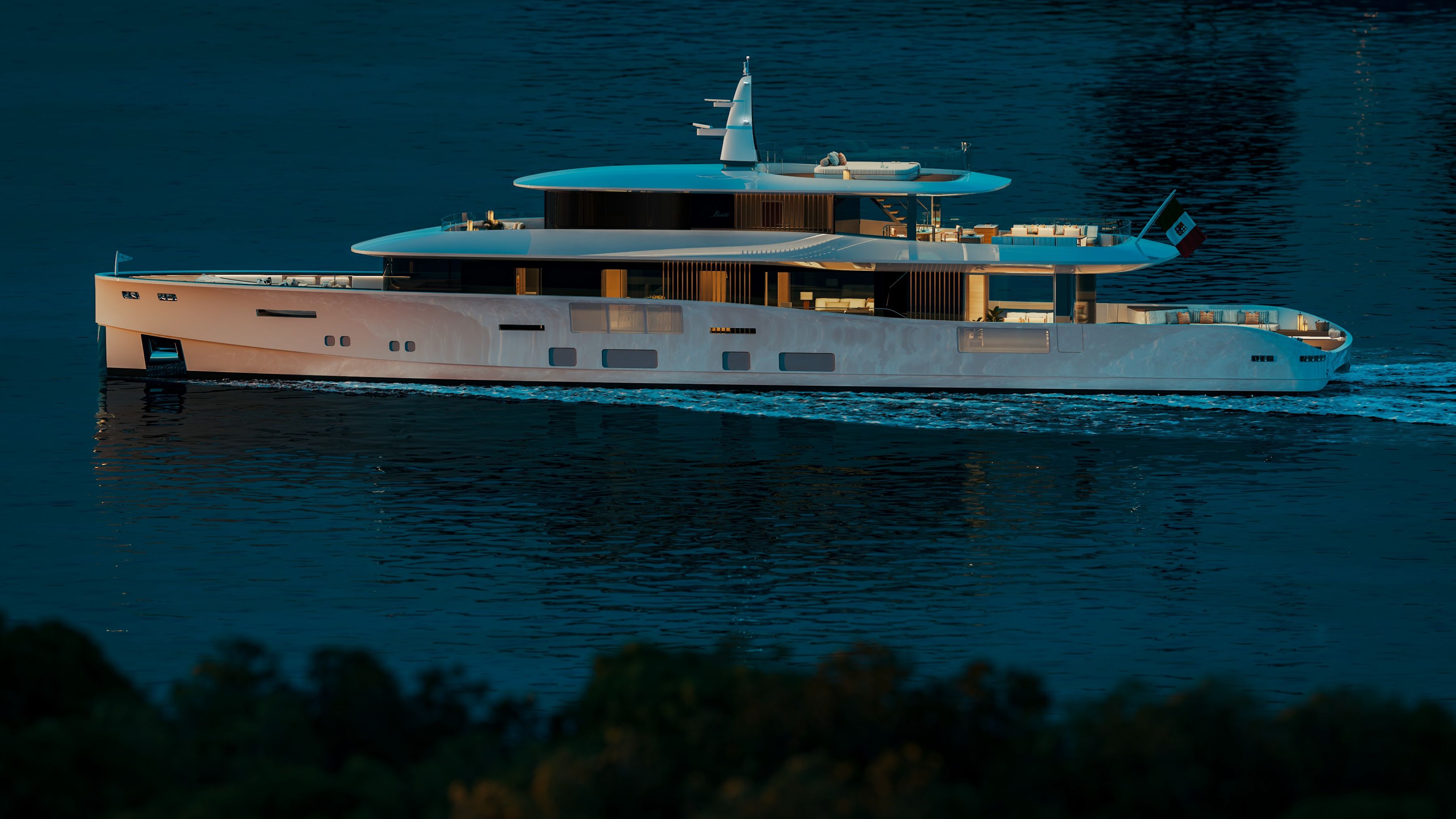 Benetti B.Neos - Exterior, Night