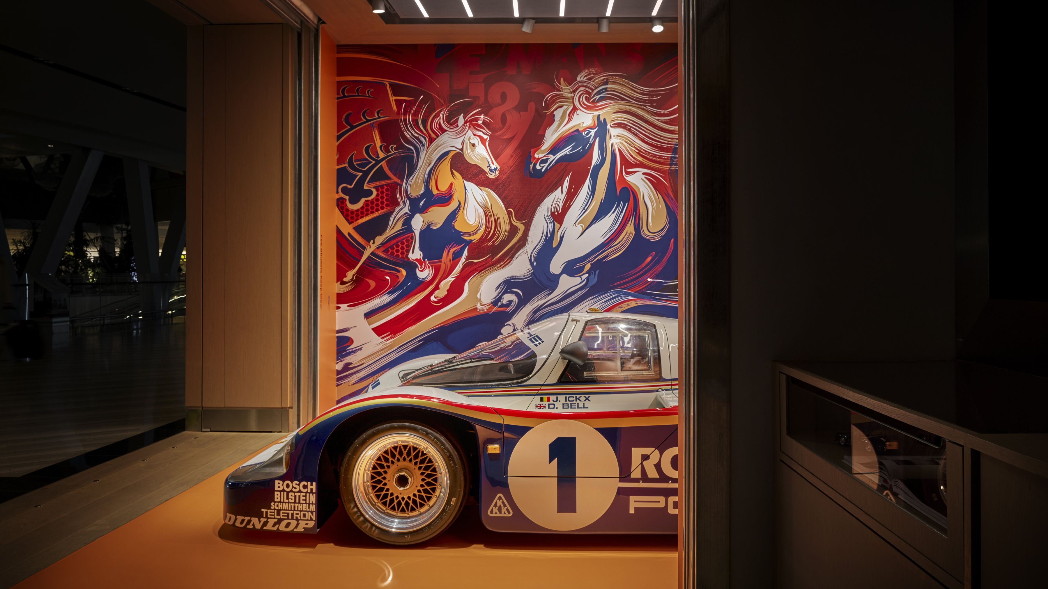 Mural 'Spirit of Legends' by Priscilla Tey, Porsche 956, Singapore Art Week, Porsche at Jewel, 2026, Porsche AG