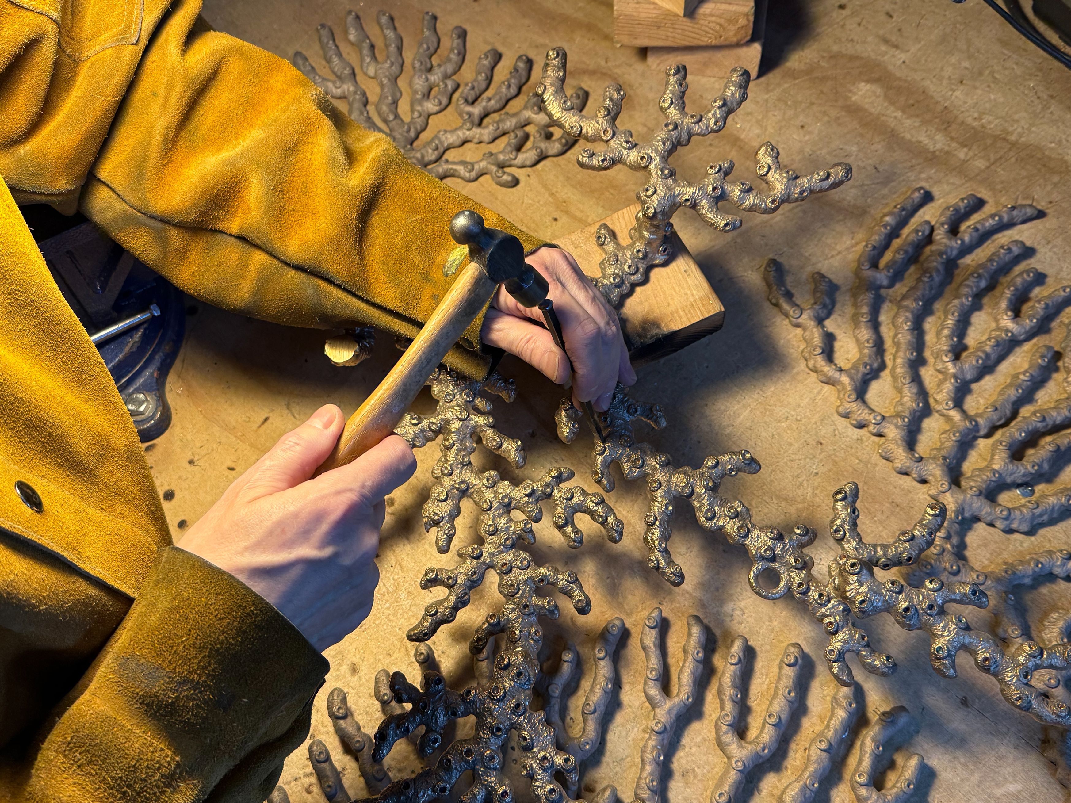 Timothy Horn at work in his Studio