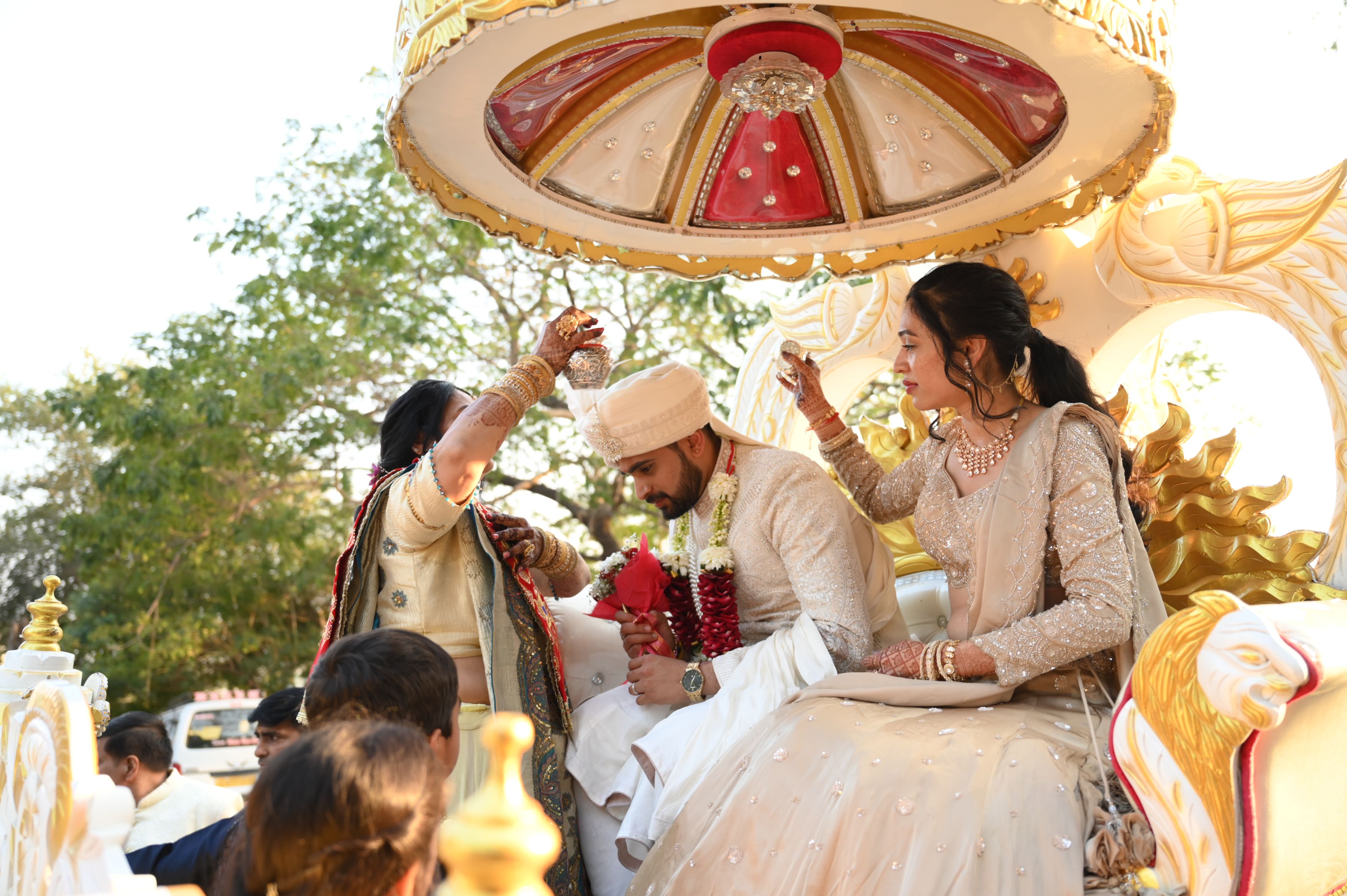 Ratnam Pandya (Groom's Brother-in-Law) and Dhruvanshi Patel (Groom's Sister)