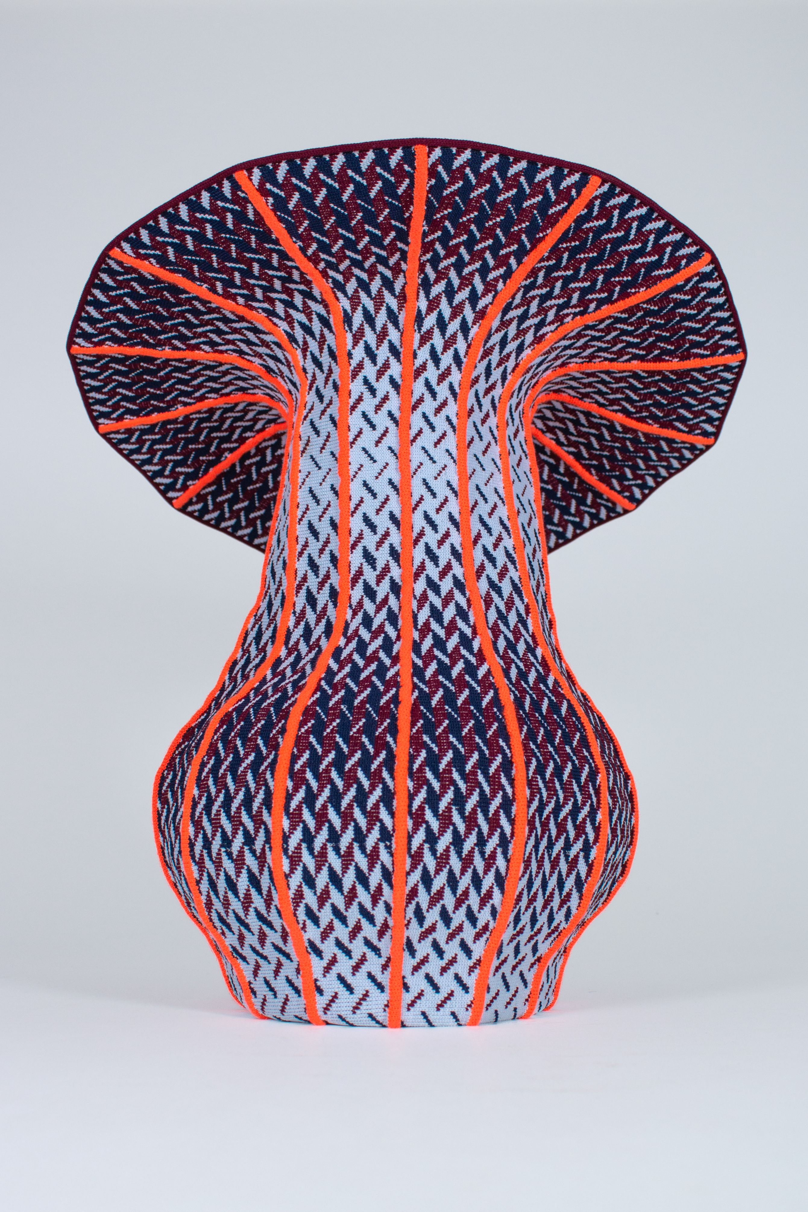 Gaspard Fleury-Dugy soft knitted objects in colourful textile forms.