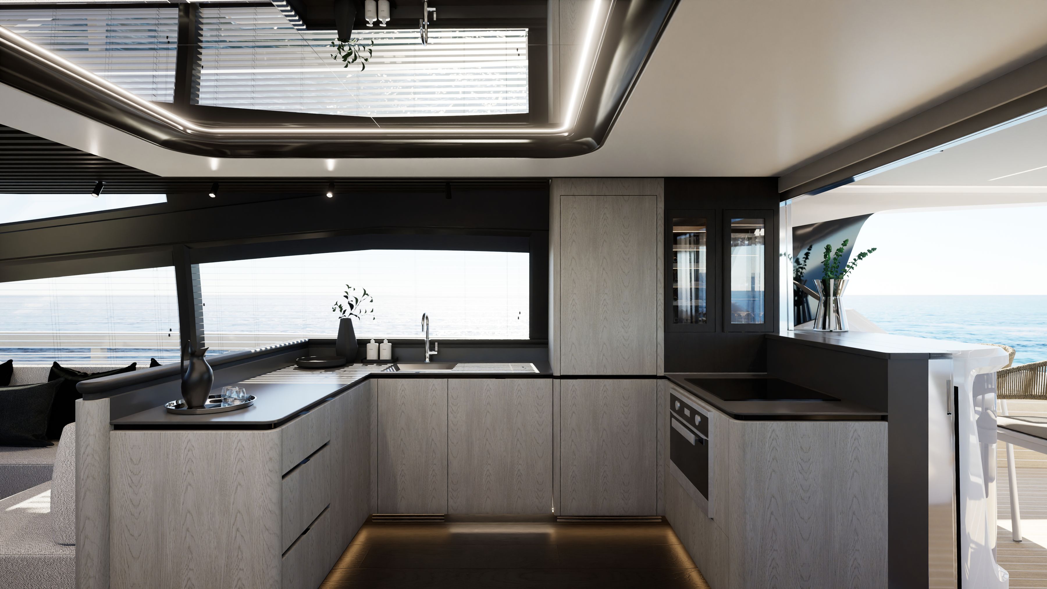 Pearl 73 Interior Galley