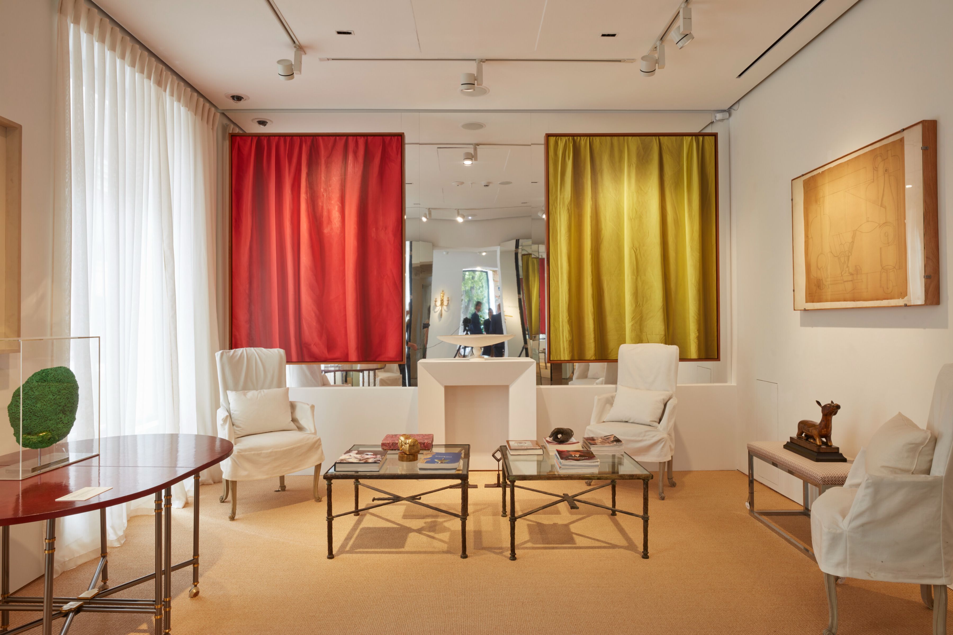 Cécile Degos integrates scent, light, and materials to create immersive exhibition scenography.