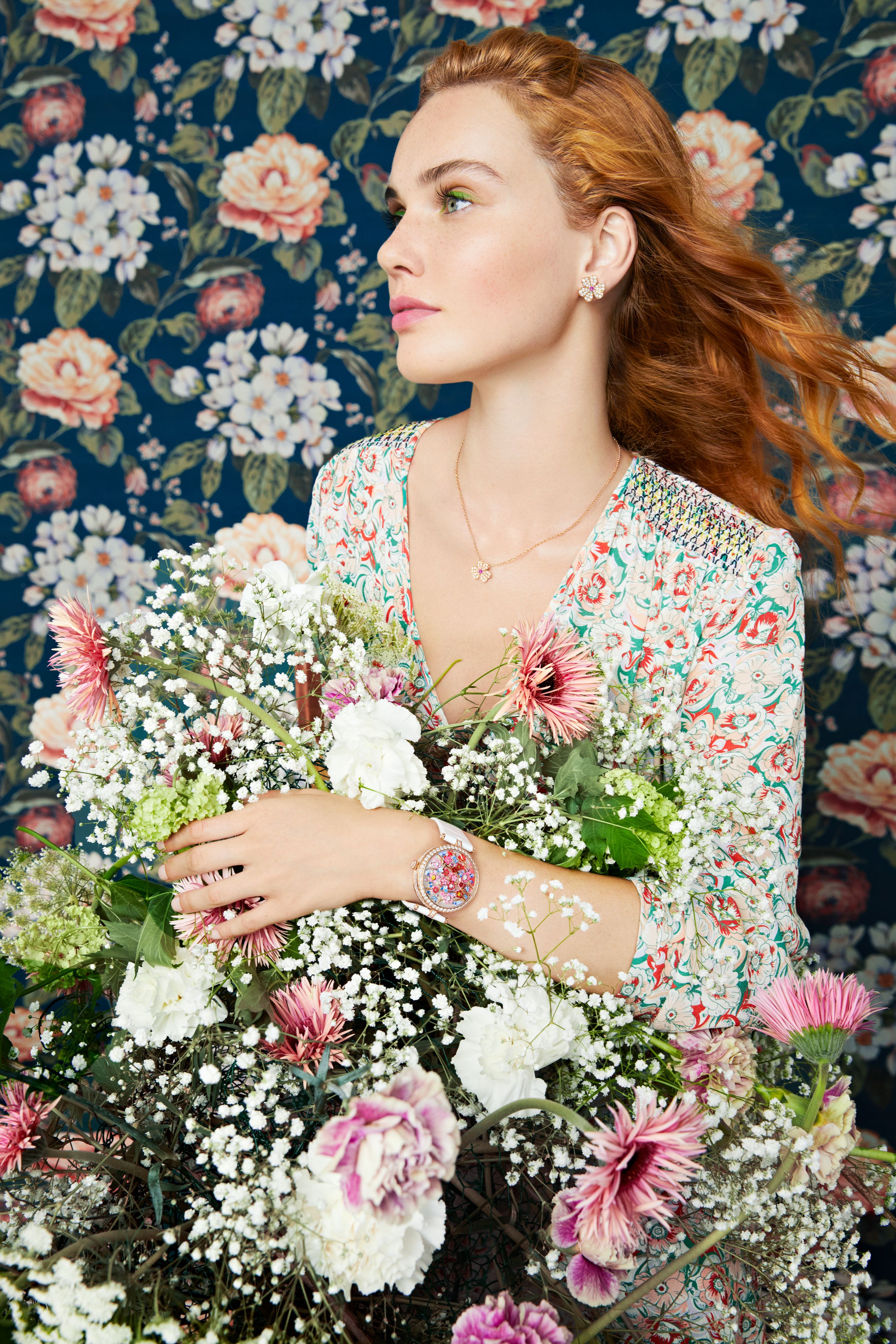 Van Cleef's Poetic Complications® collection is inspired by emblematic themes of nature's vitality, astronomy, and love.