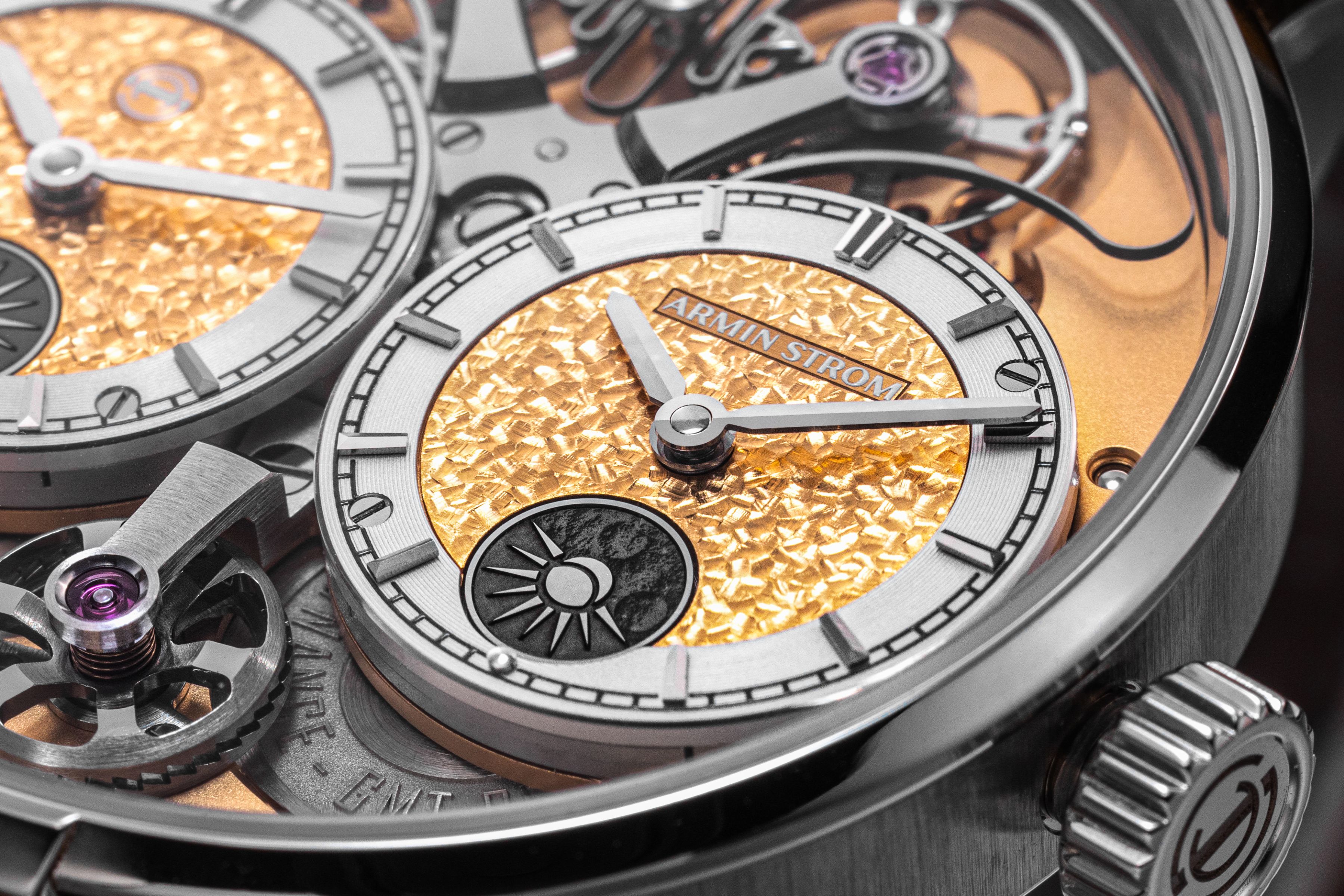Showcasing at Watches and Wonders 2026 Geneva - the Armin Strom × Revolution Dual Time GMT Resonance 'Tremblage.'