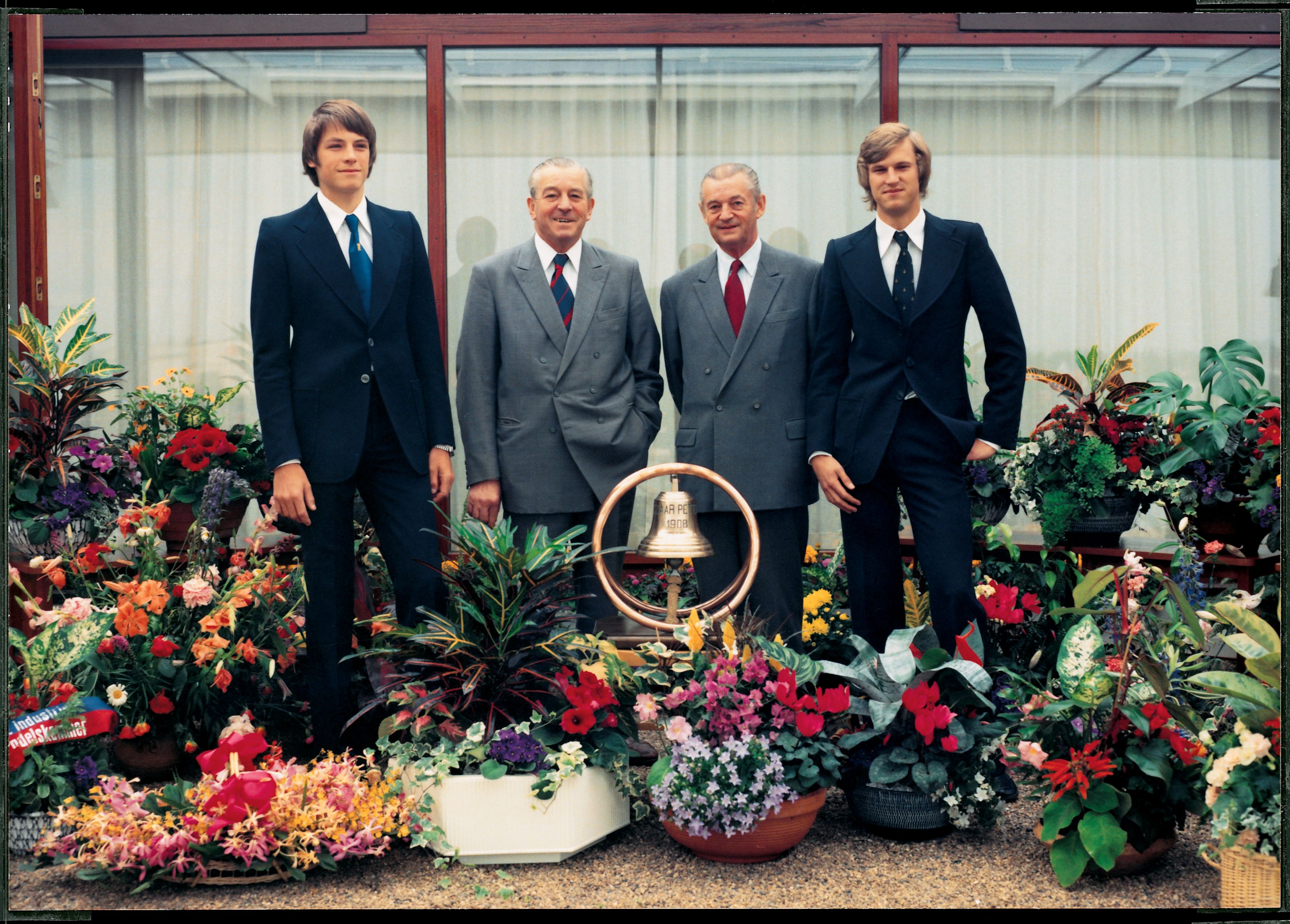 100 years,1975, the owner generations, Peter, Fritz-Otto, Gert, Friedrich L&uuml;rssen