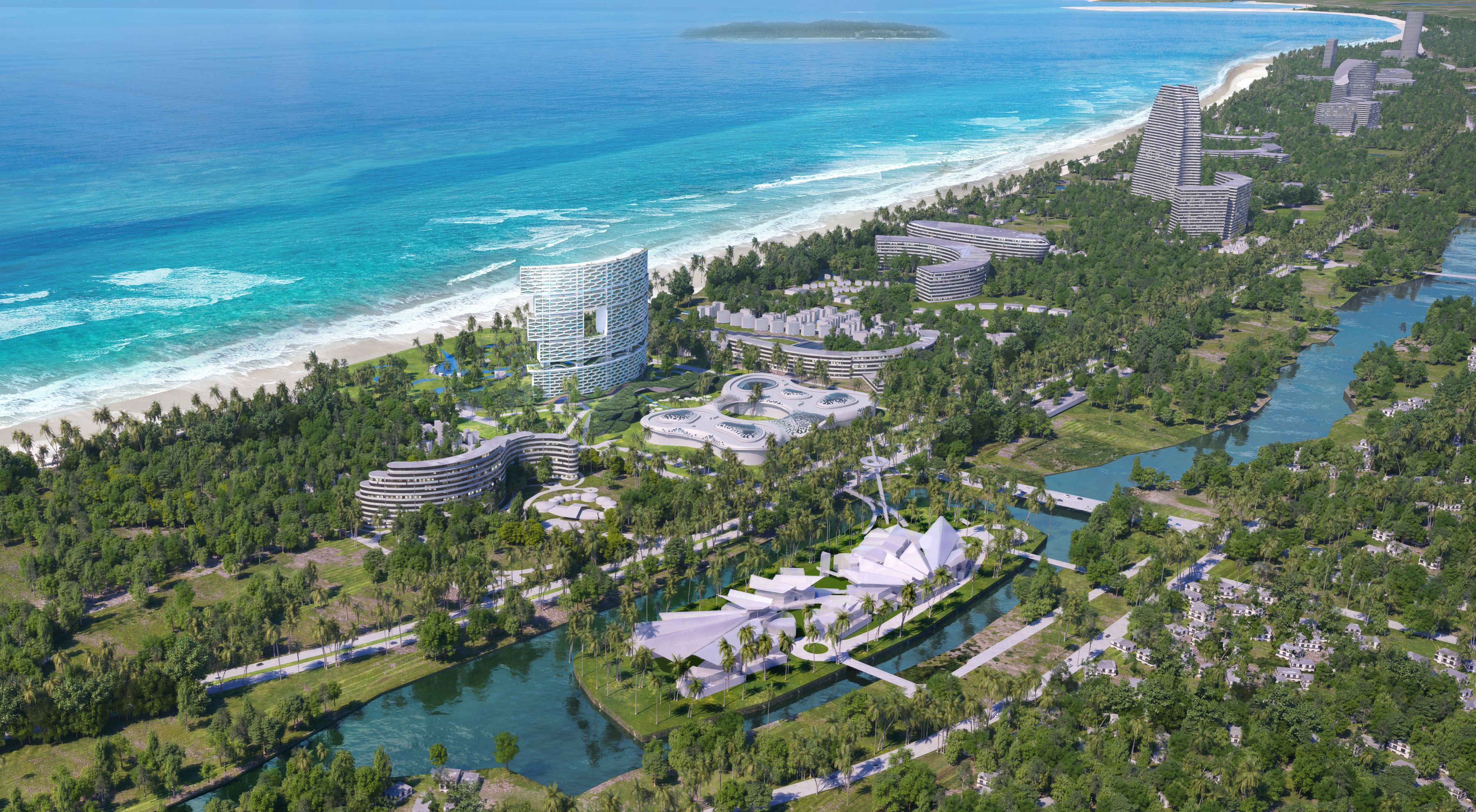 Sanya Horizons by Ole Scheeren - Regional Aerial View