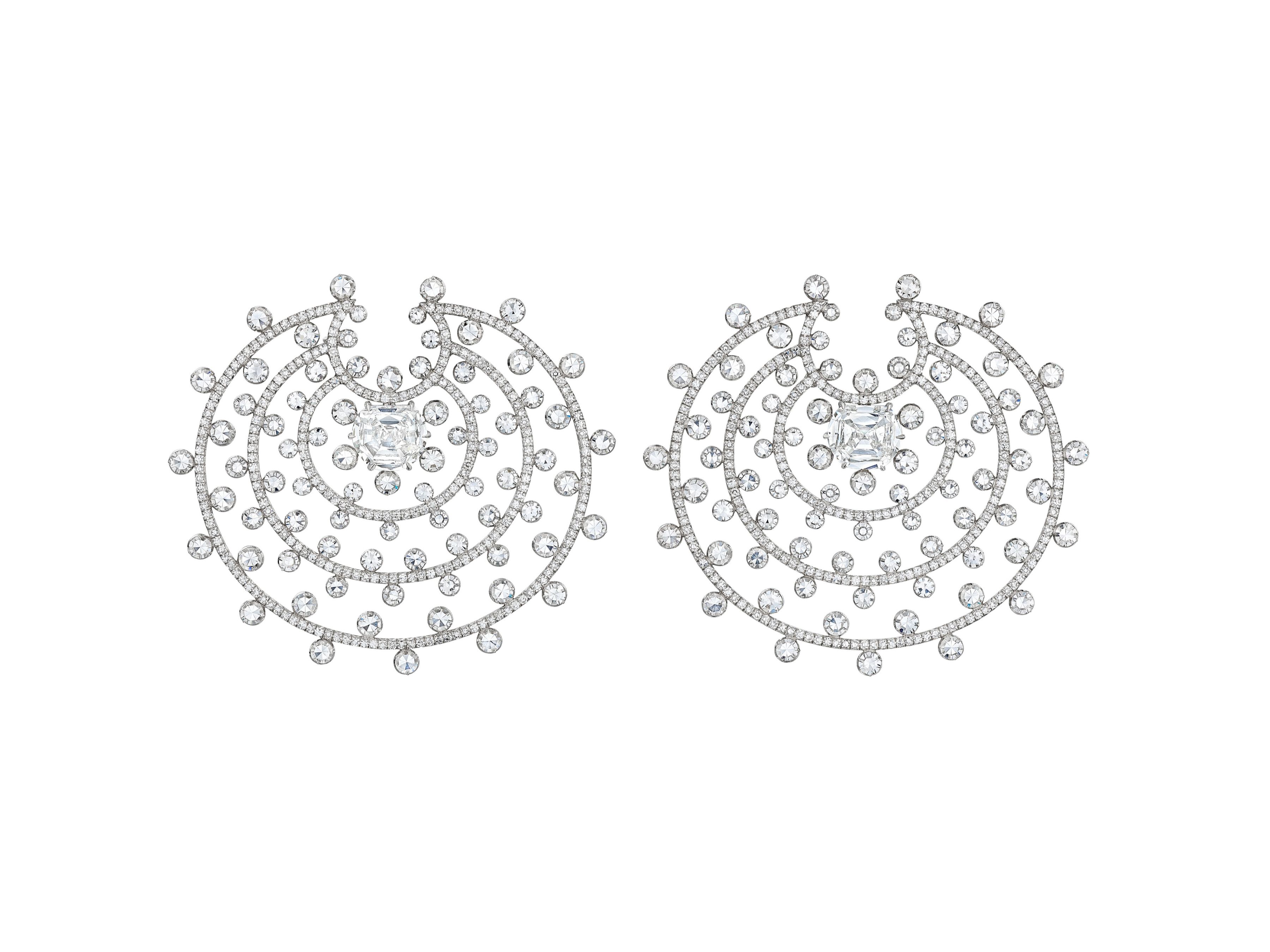 JAR Diamond Hoop Earrings