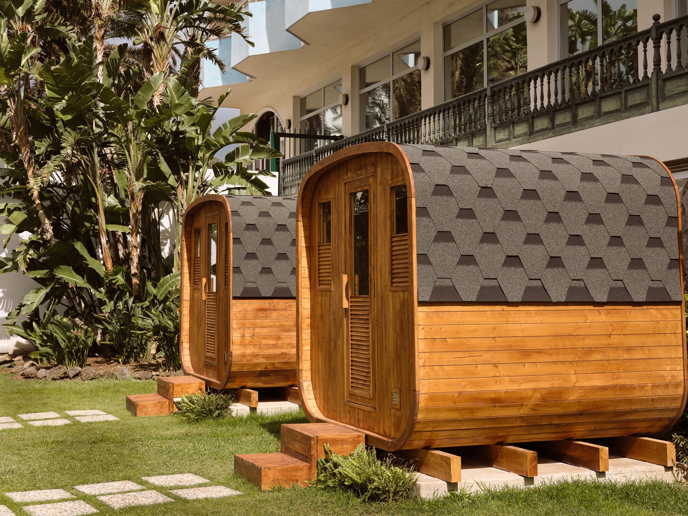 Precise Resort Tenerife Spa Sauna Cabins. The renewed resort reflects the evolving travel culture in Tenerife, where nature and relaxation shape the experience.