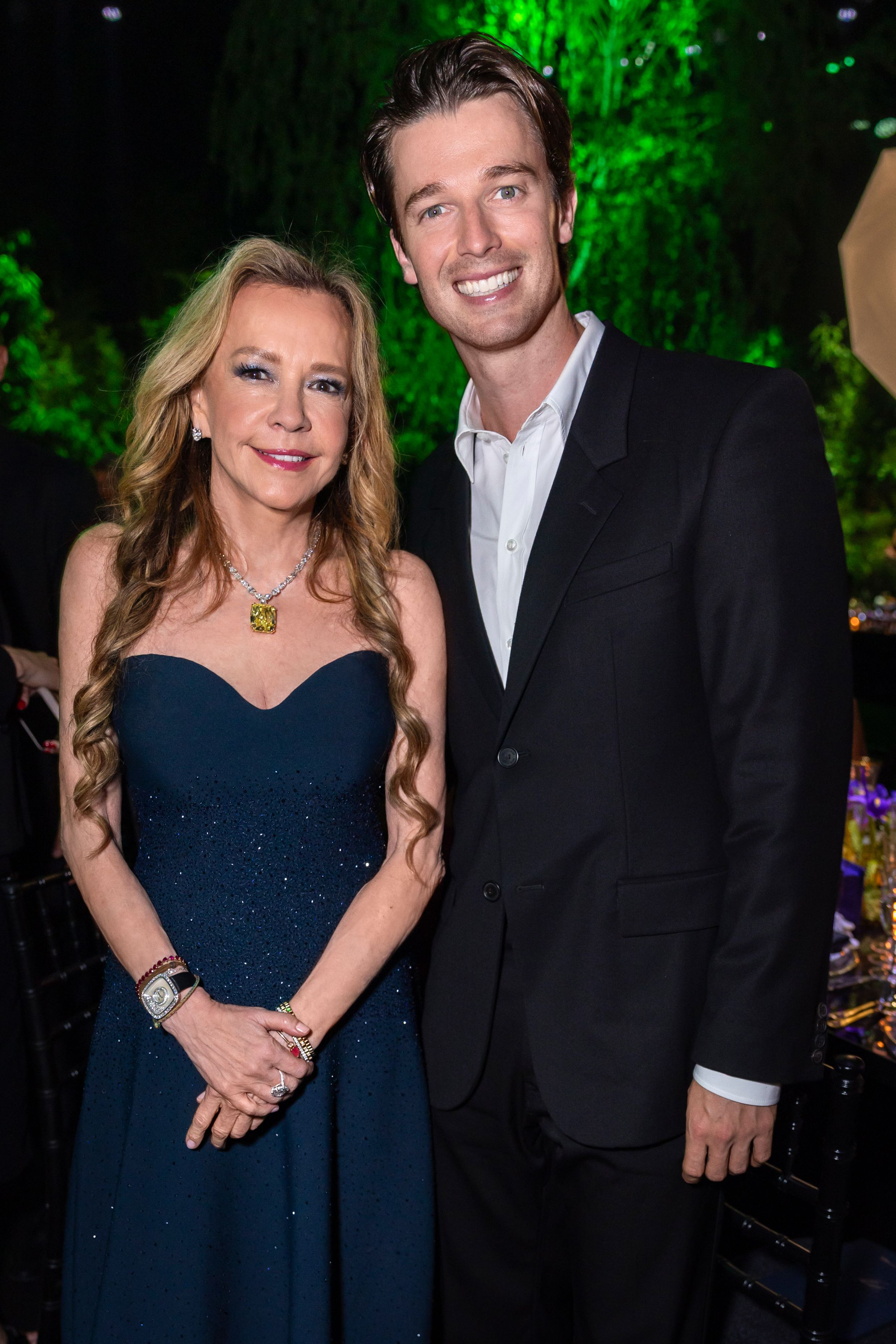 At the Universe Dinner - Patrick Schwarzenegger and Caroline Scheufele, Chopard's Co-President and Artistic Director, in Chopard.