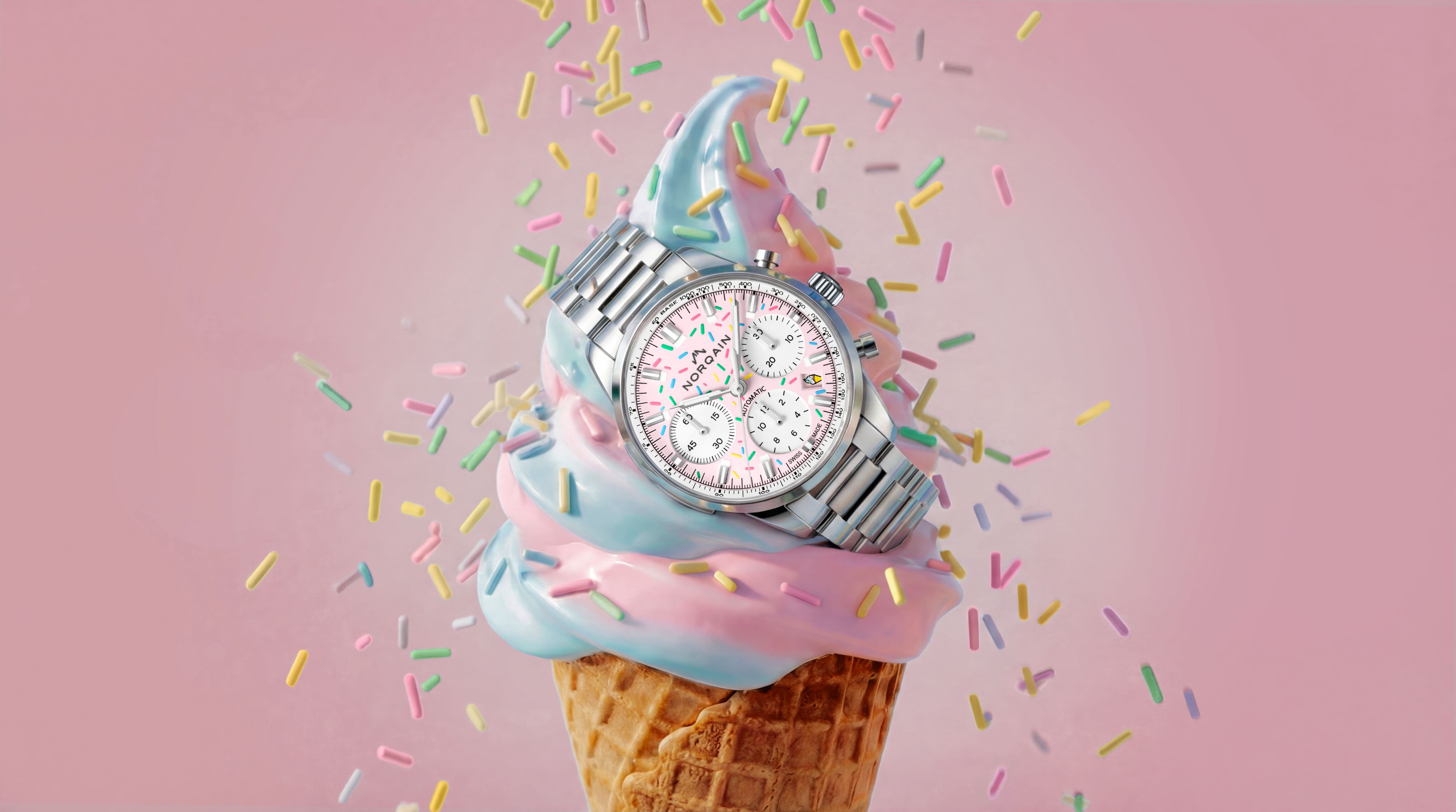Norqain Freedom Chrono Enjoy Life "Sprinkles" - Pink