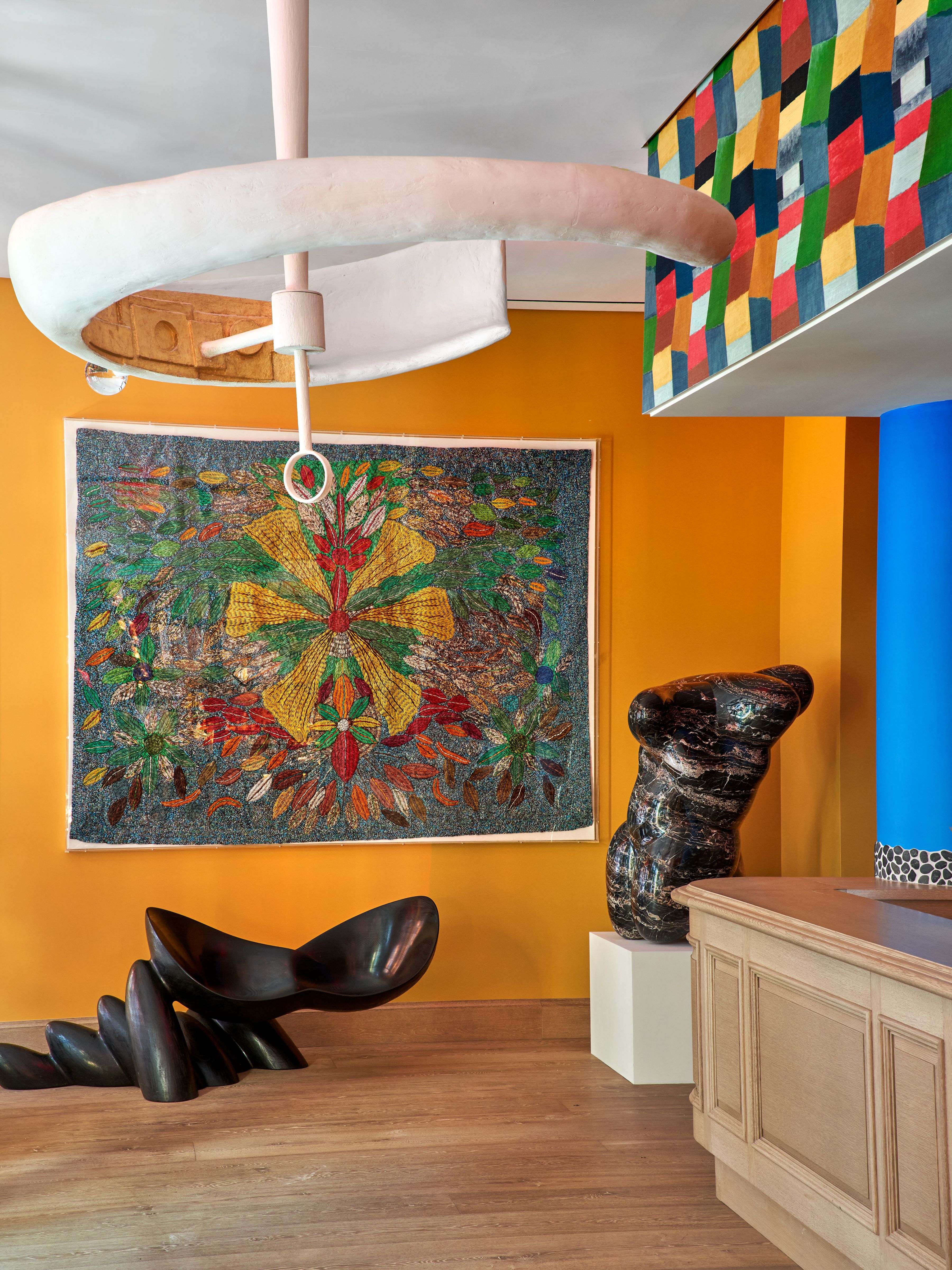 Eclectic artworks, at the Warren Street Hotel - Lobby