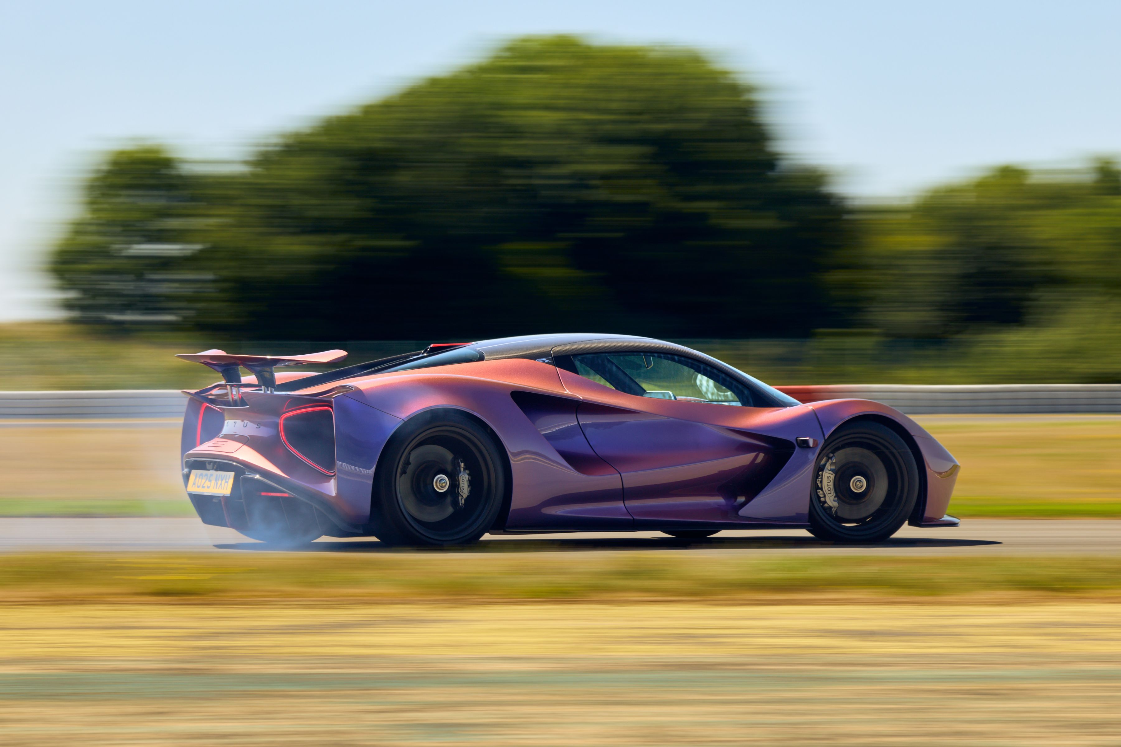 The Lotus Evija, a British electric hypercar, showcases impressive design and performance.