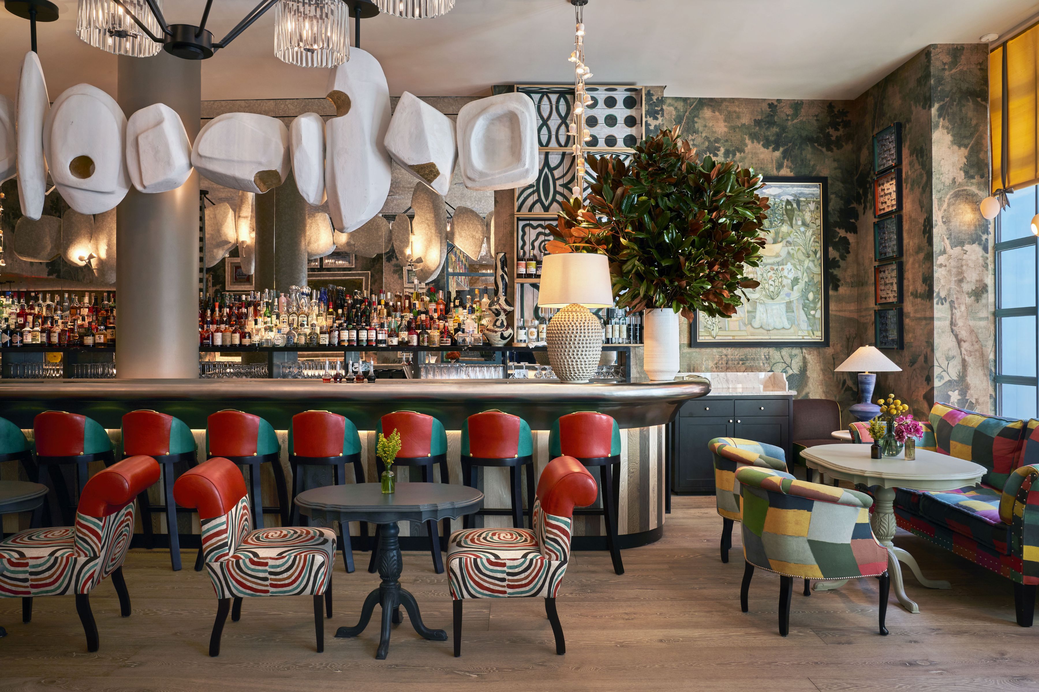 Interior design features at the Warren Street Hotel Restaurant & Bar