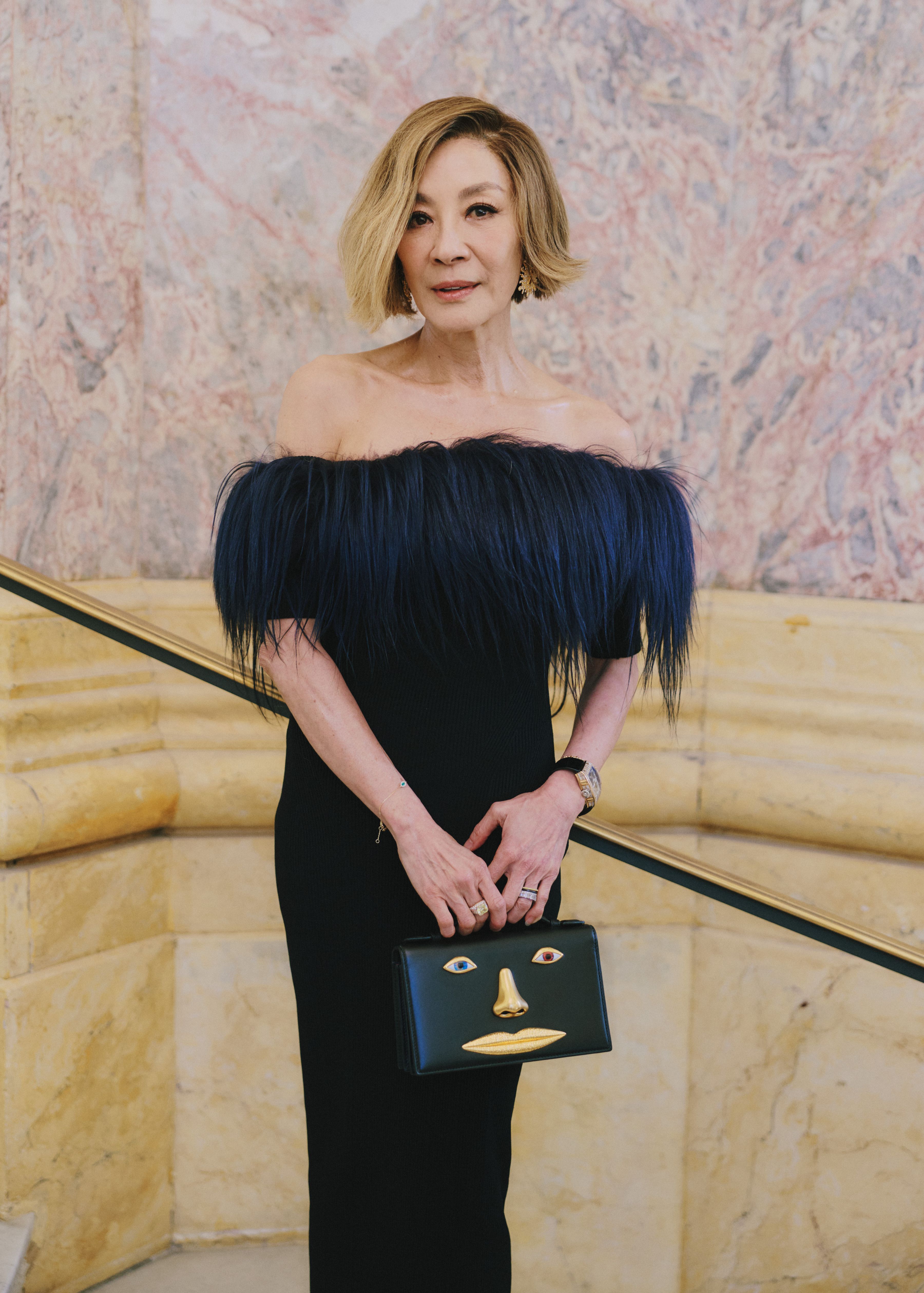 Michelle Yeoh at the Schiaparelli Haute Couture Fall/Winter 2026/2027 show in Paris, France