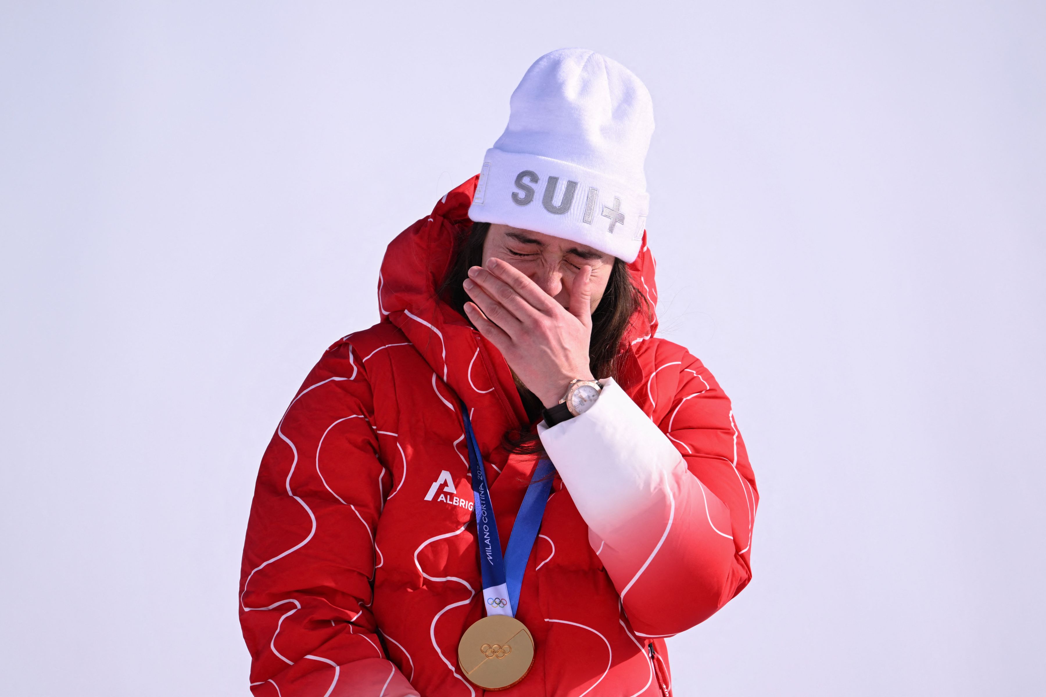 Time records the moment - Mathilde Gremaud, Gold medal winner for Freeski Slopestyle at the Winter Olympics Milano Cortina, Italy