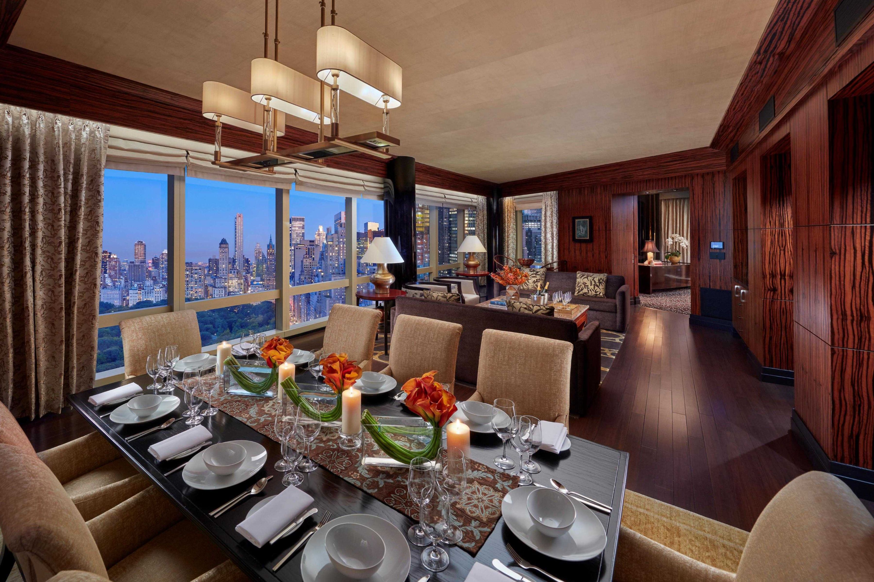 Mandarin Oriental, New York, is an appealing dining destination with the Signature Presidential suite