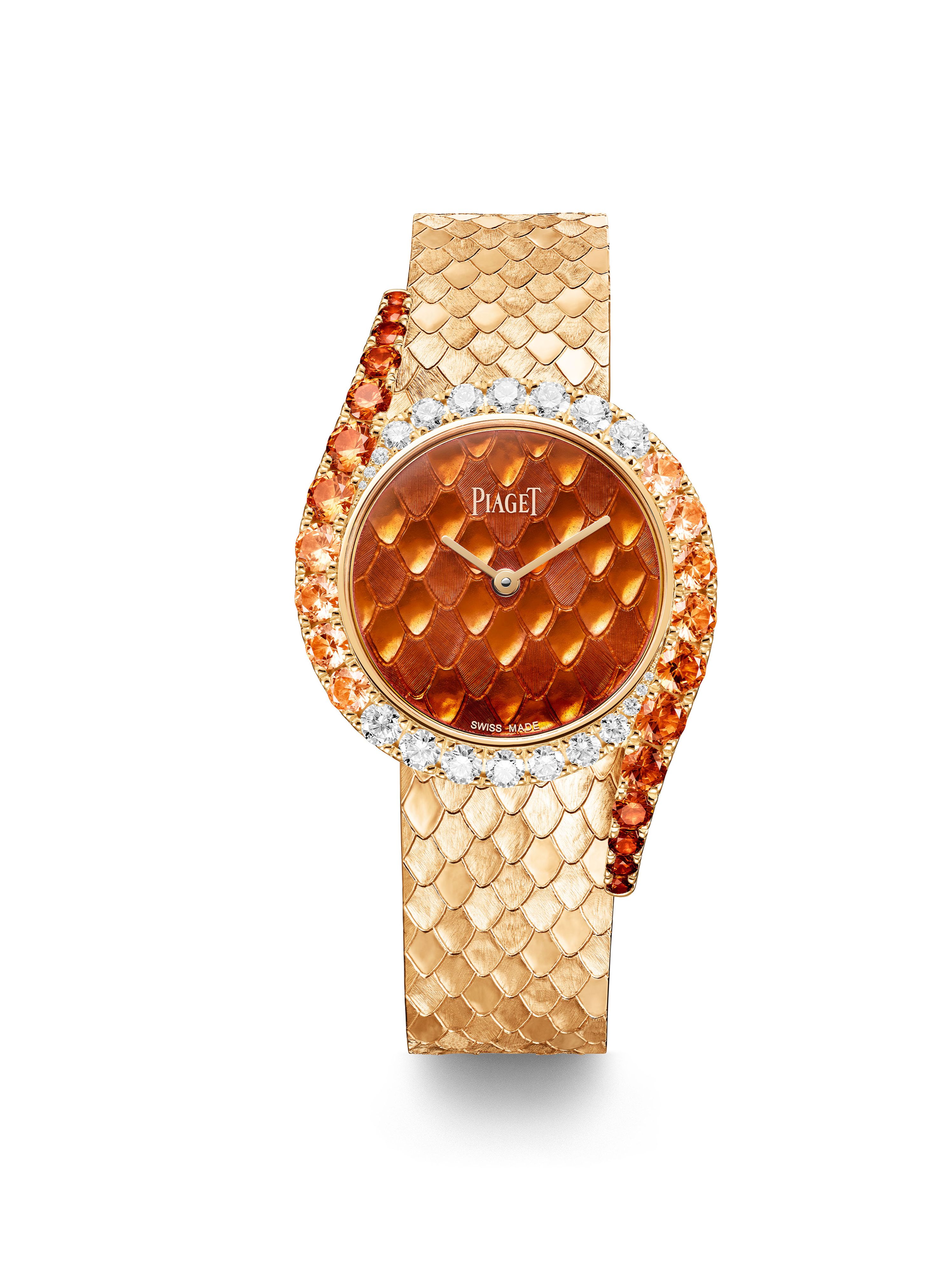Piaget Limelight Gala gold engraved snake-skin texture