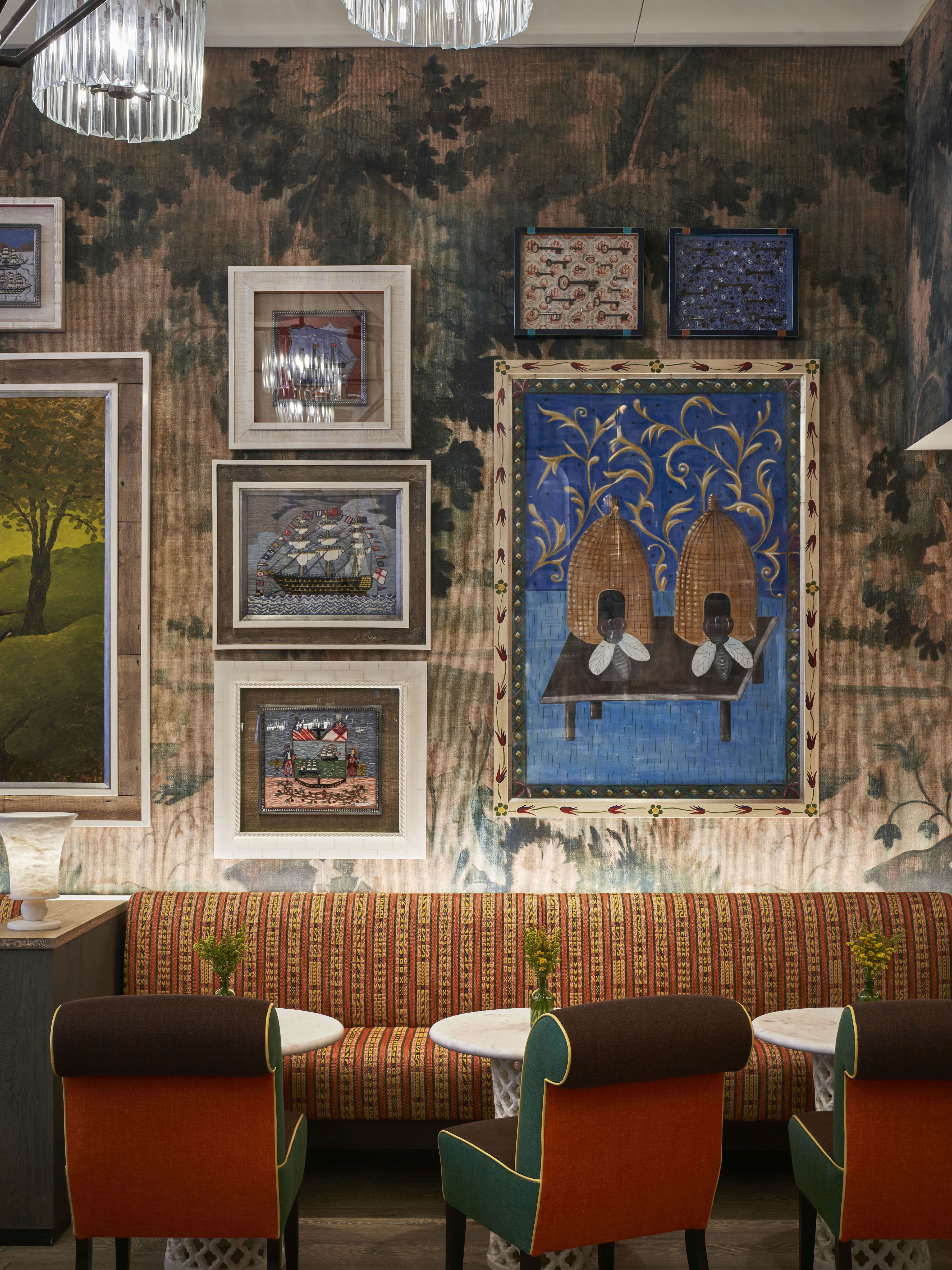 Eclectic artworks, at the Warren Street Hotel