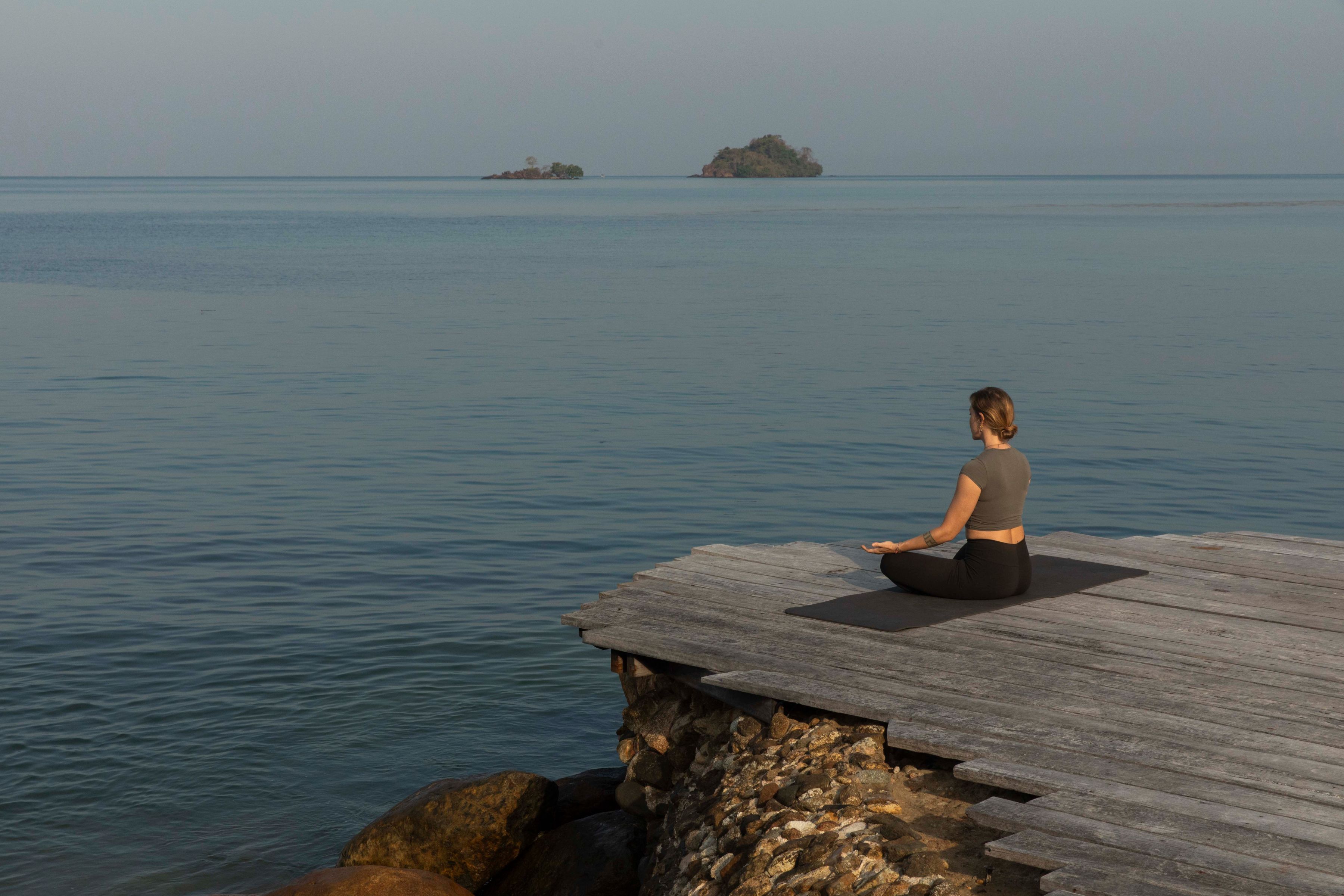 Meditation by the ocean