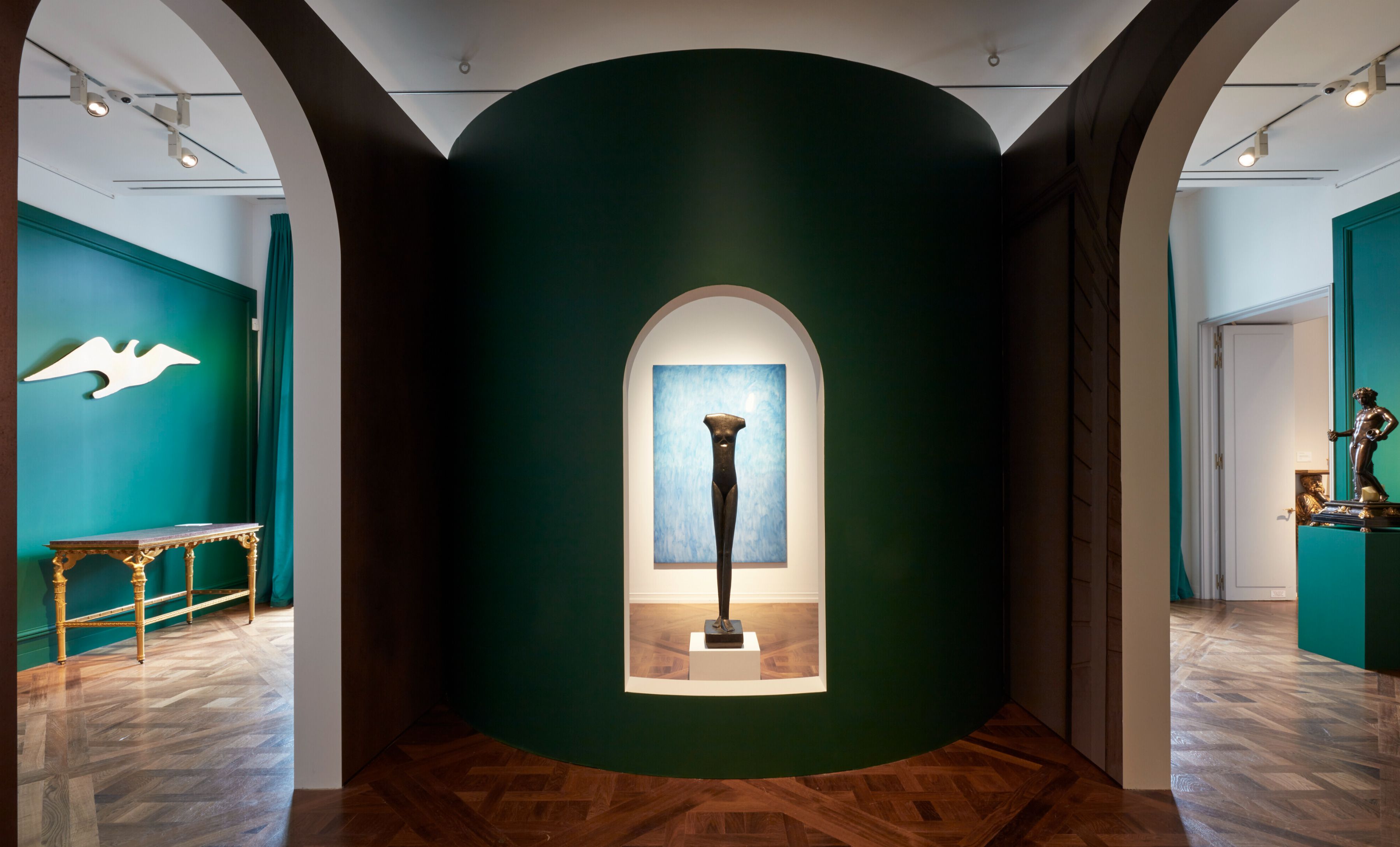 Multisensory exhibition design where scent becomes part of the narrative experience.