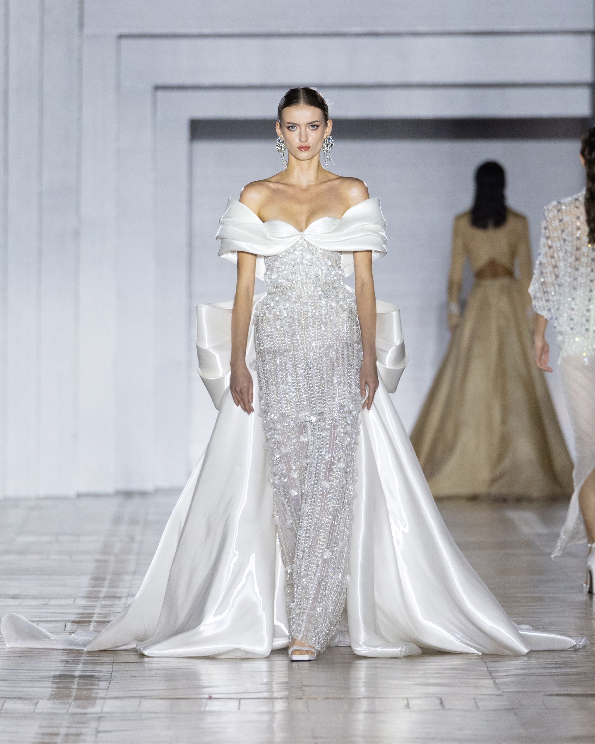 Tony Ward's Haute Couture Spring /Summer 2026 collection evokes crystalline tones that blend into pastels and metallic finishes